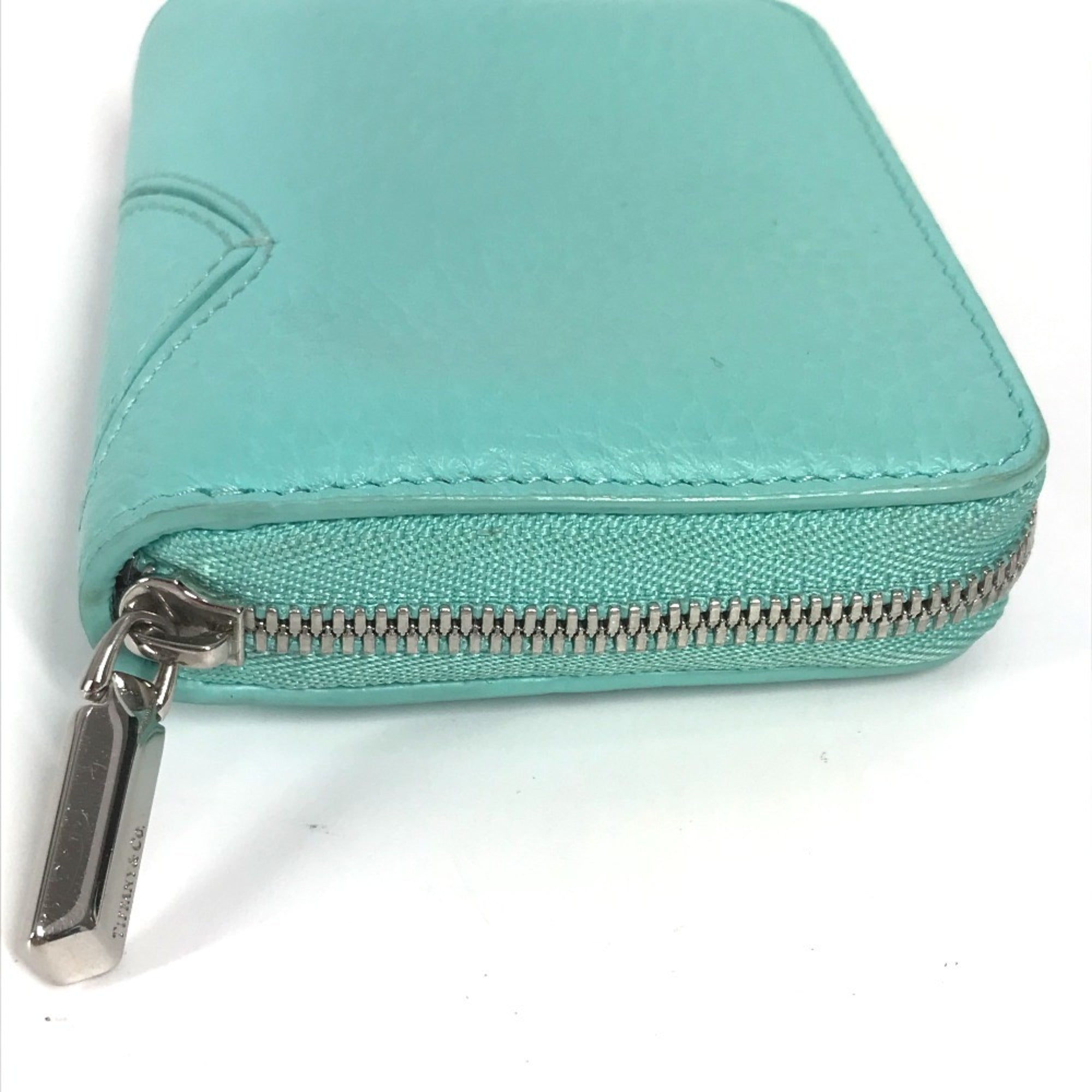 Tiffany Blue Leather Coin Purse/Coin Case (Pre-Owned)