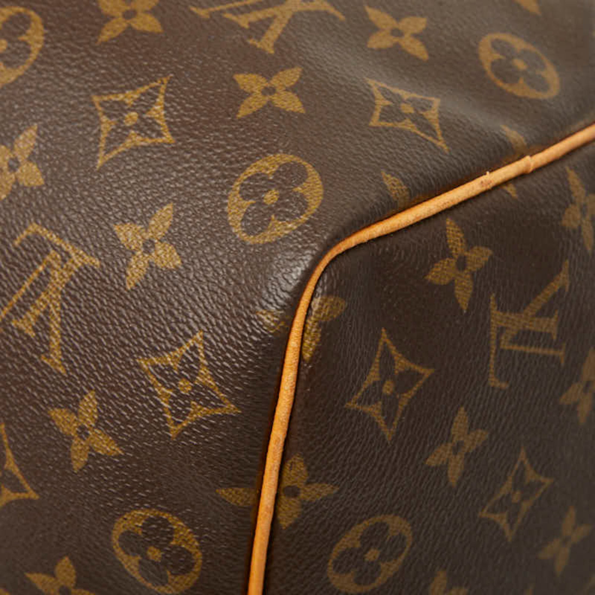 Louis Vuitton Brown Pvc Leather Boston Bag (Pre-Owned)