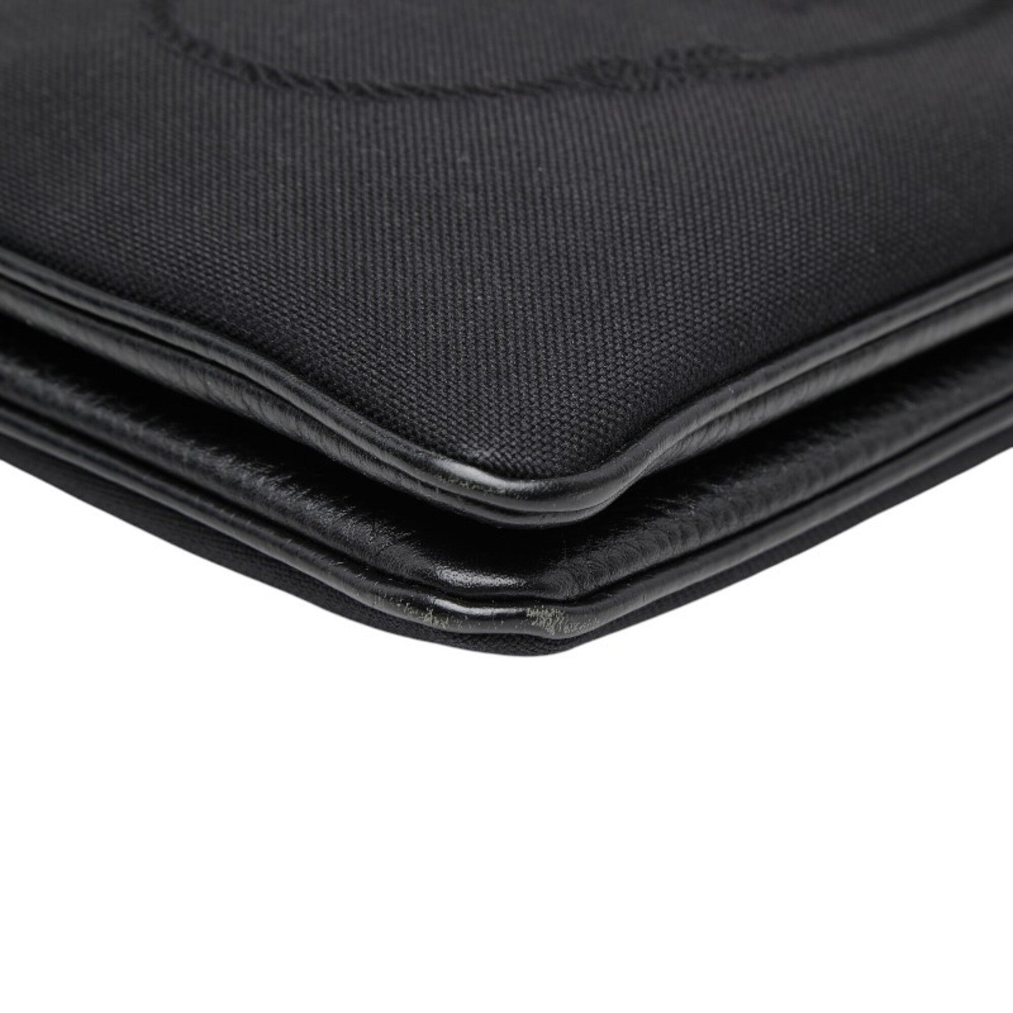 Prada Black Canvas Shoulder Bag (Pre-Owned)