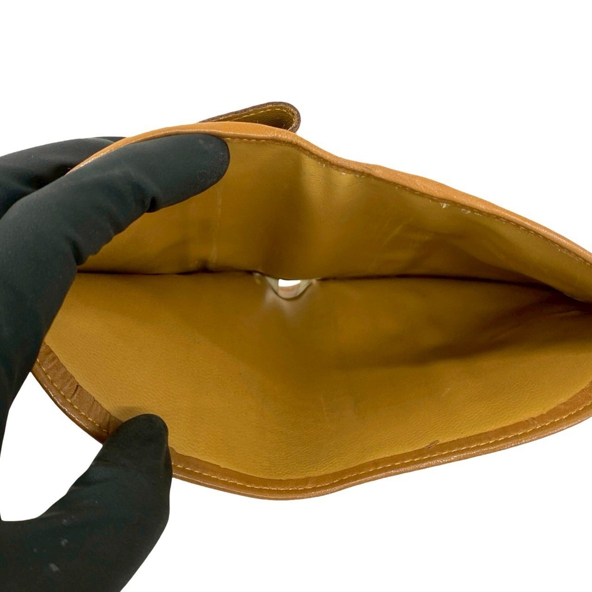 Celine Beige Brown Leather Pvc Coin Purse/Coin Case (Pre-Owned)