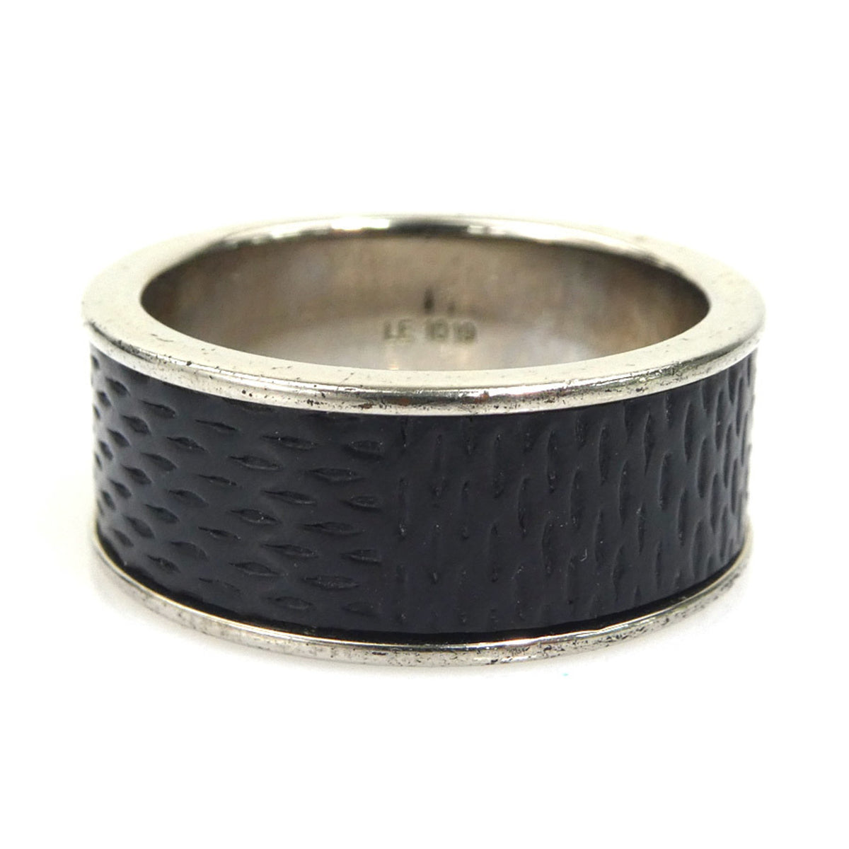 Louis Vuitton Black Damier Canvas Metal Band Ring (Pre-Owned)
