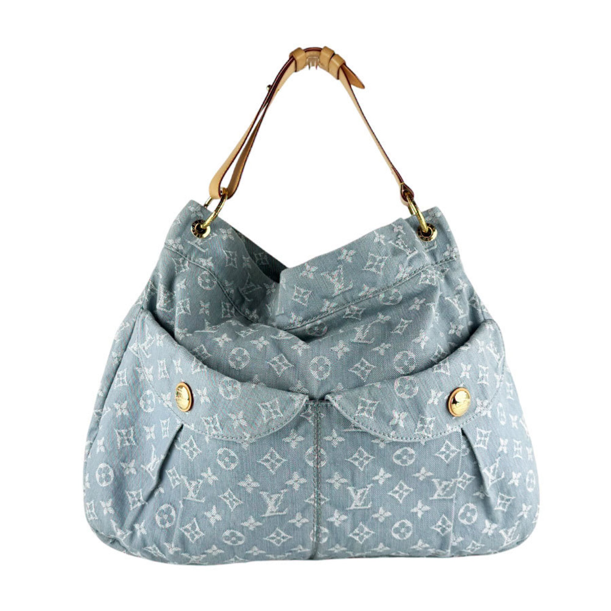 Louis Vuitton Light Blue Monogram Denim Handbag (Pre-Owned)