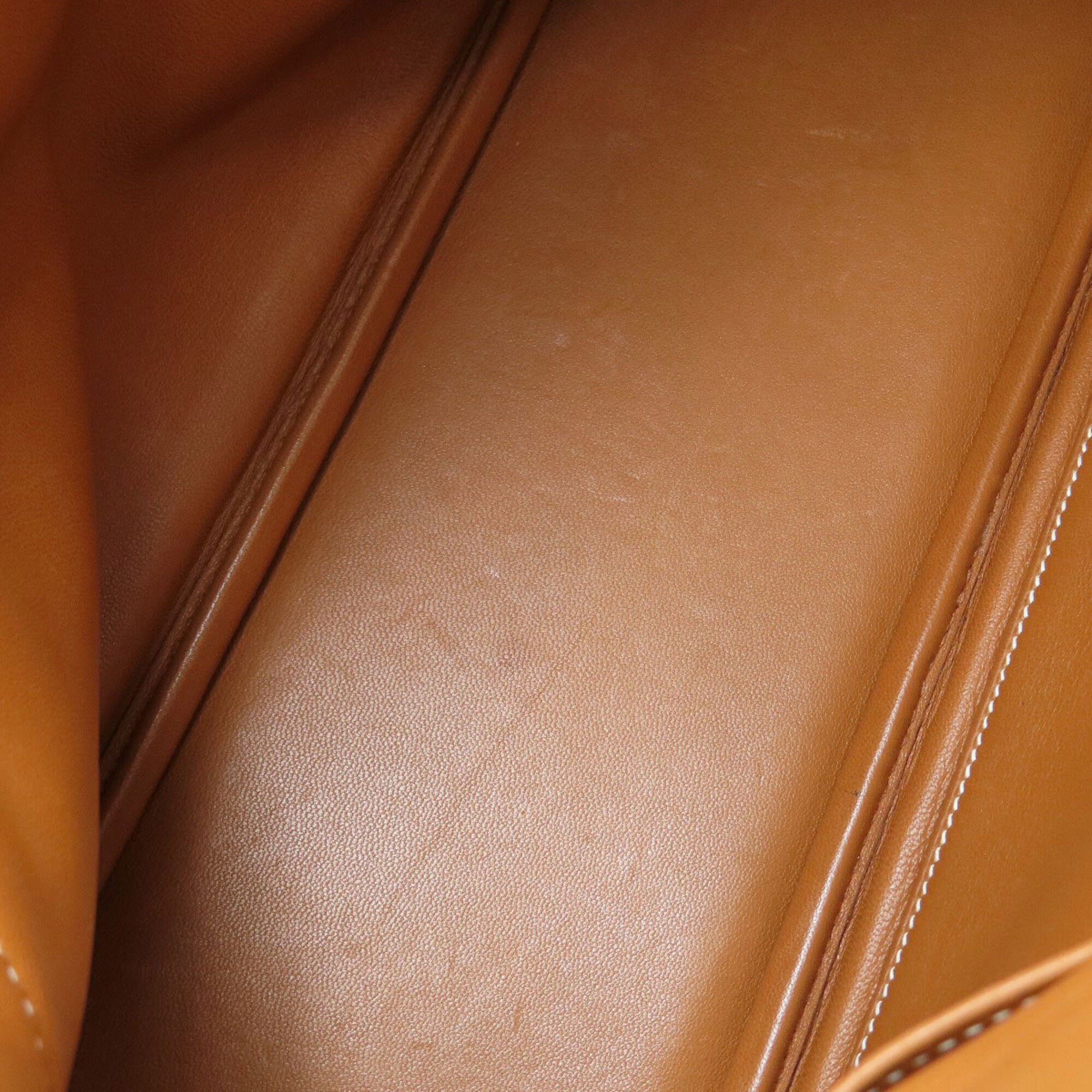Hermes Gold Leather Handbag (Pre-Owned)