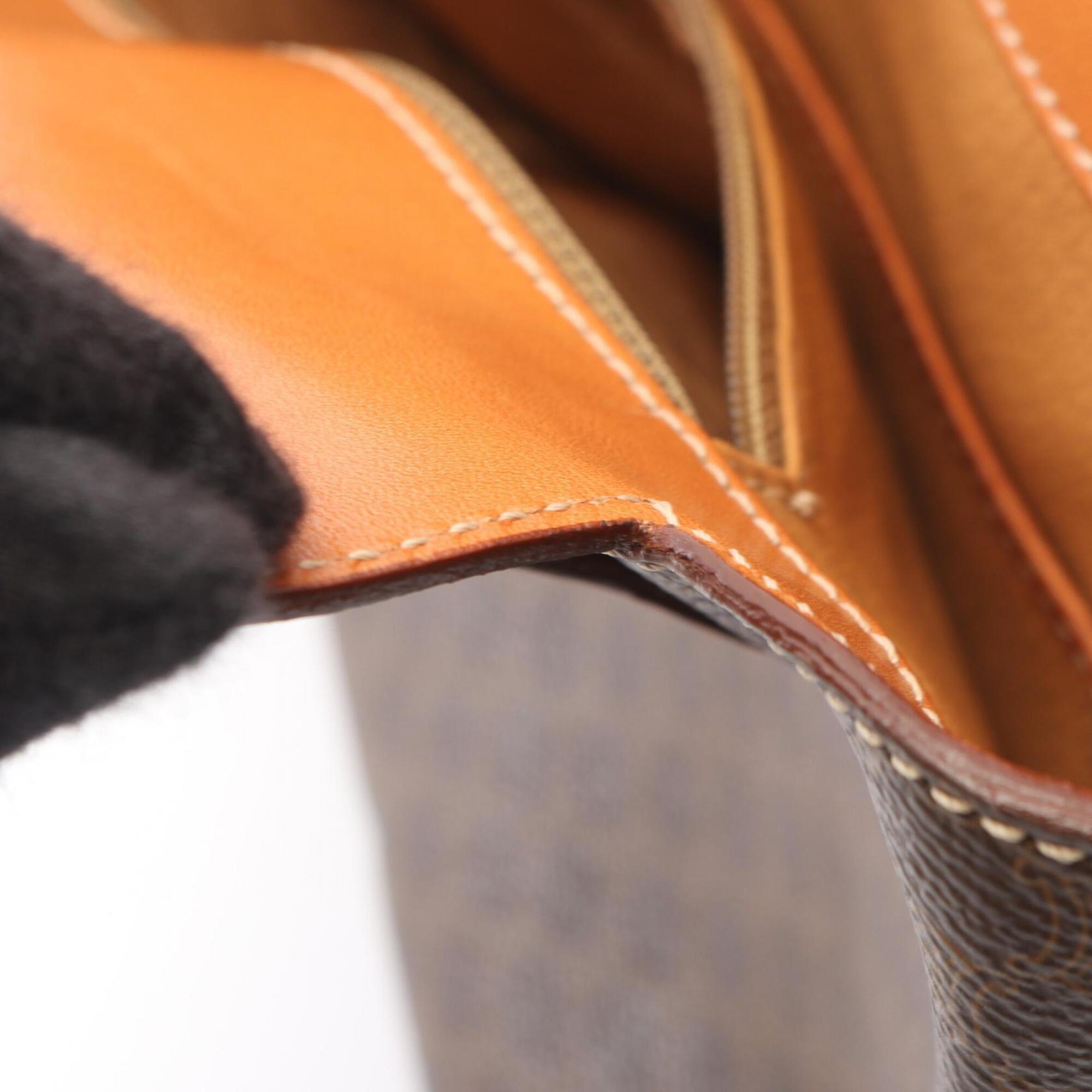 Celine Brown Coated Canvas Leather Handbag (Pre-Owned)