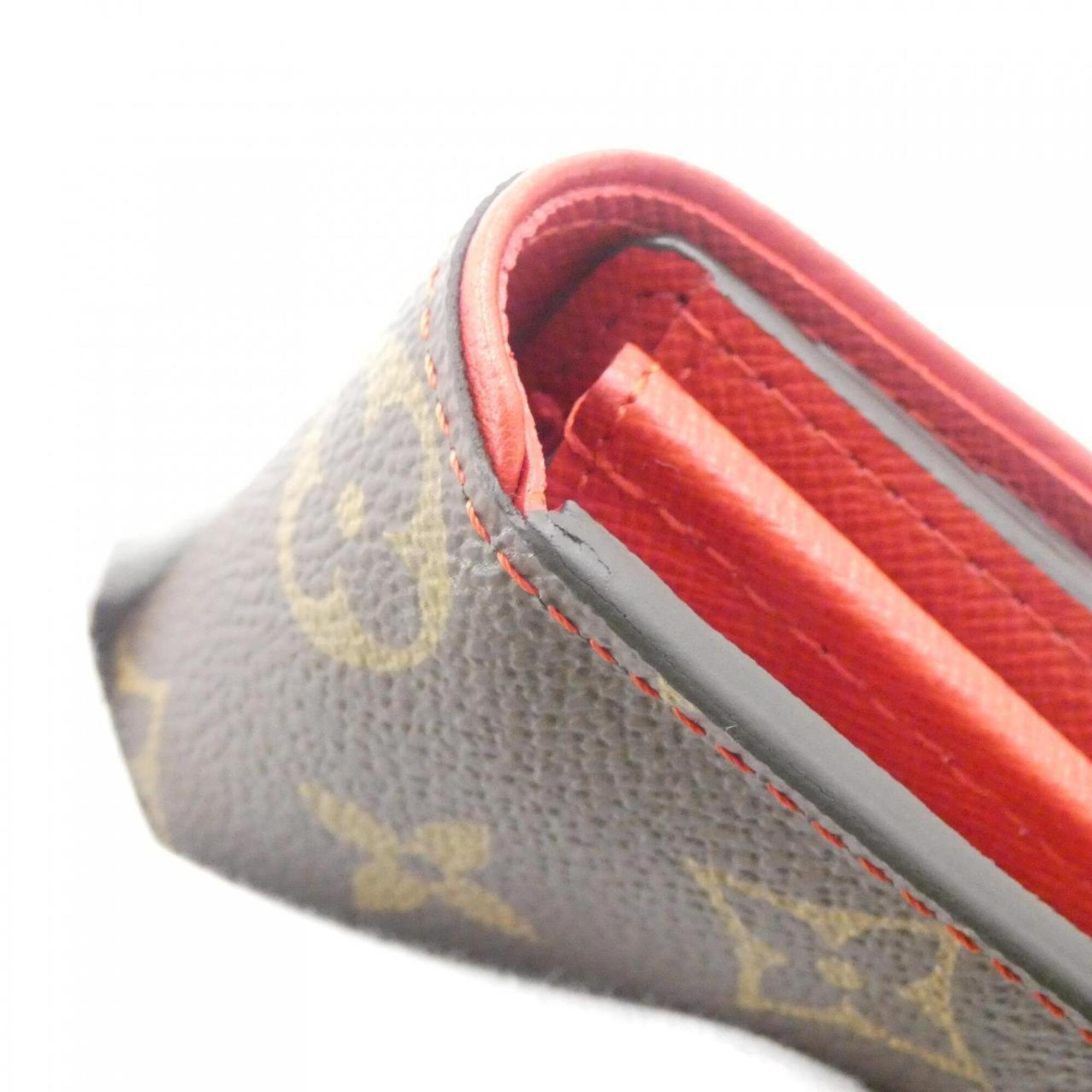 Louis Vuitton Cerise Marron Coated Canvas Leather Long Wallet (Bi-Fold) (Pre-Owned)