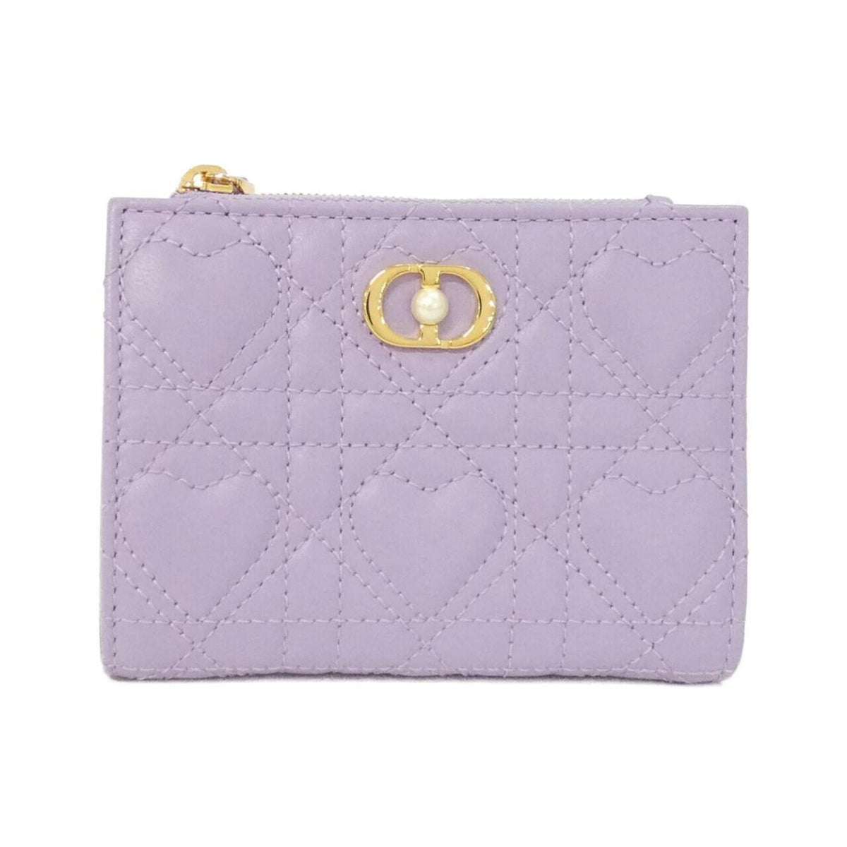 Christian Dior Purple Leather Wallet (Bi-Fold) (Pre-Owned)