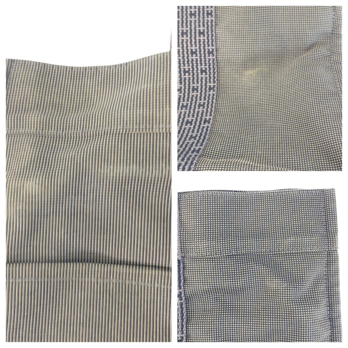 Hermes Gray Canvas Handbag Tote Bag (Pre-Owned)