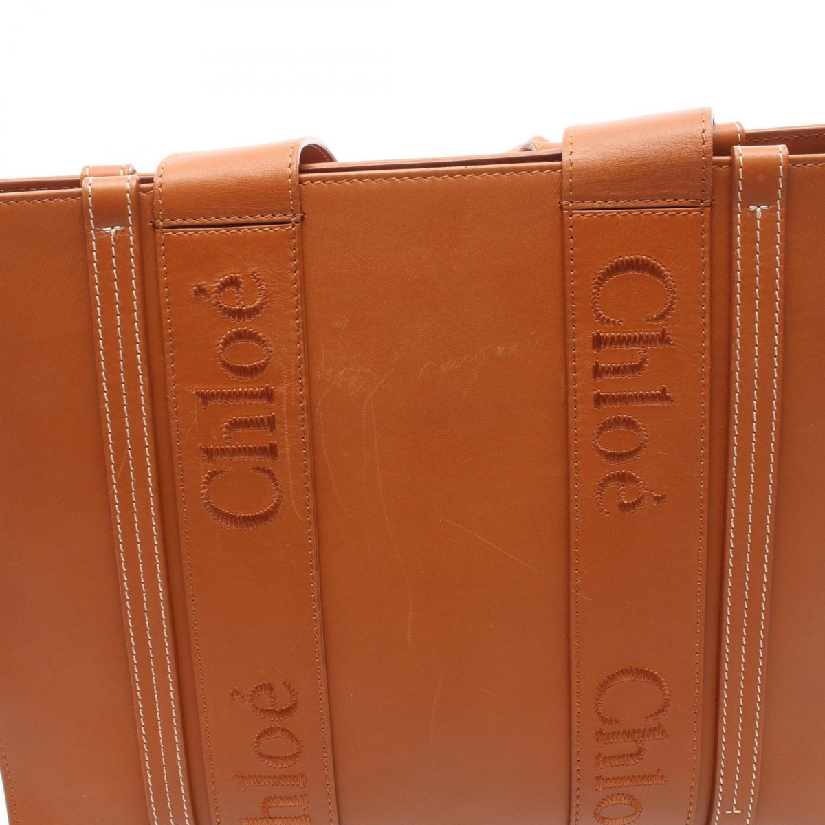 Chloé Brown Leather Handbag Tote Bag (Pre-Owned)
