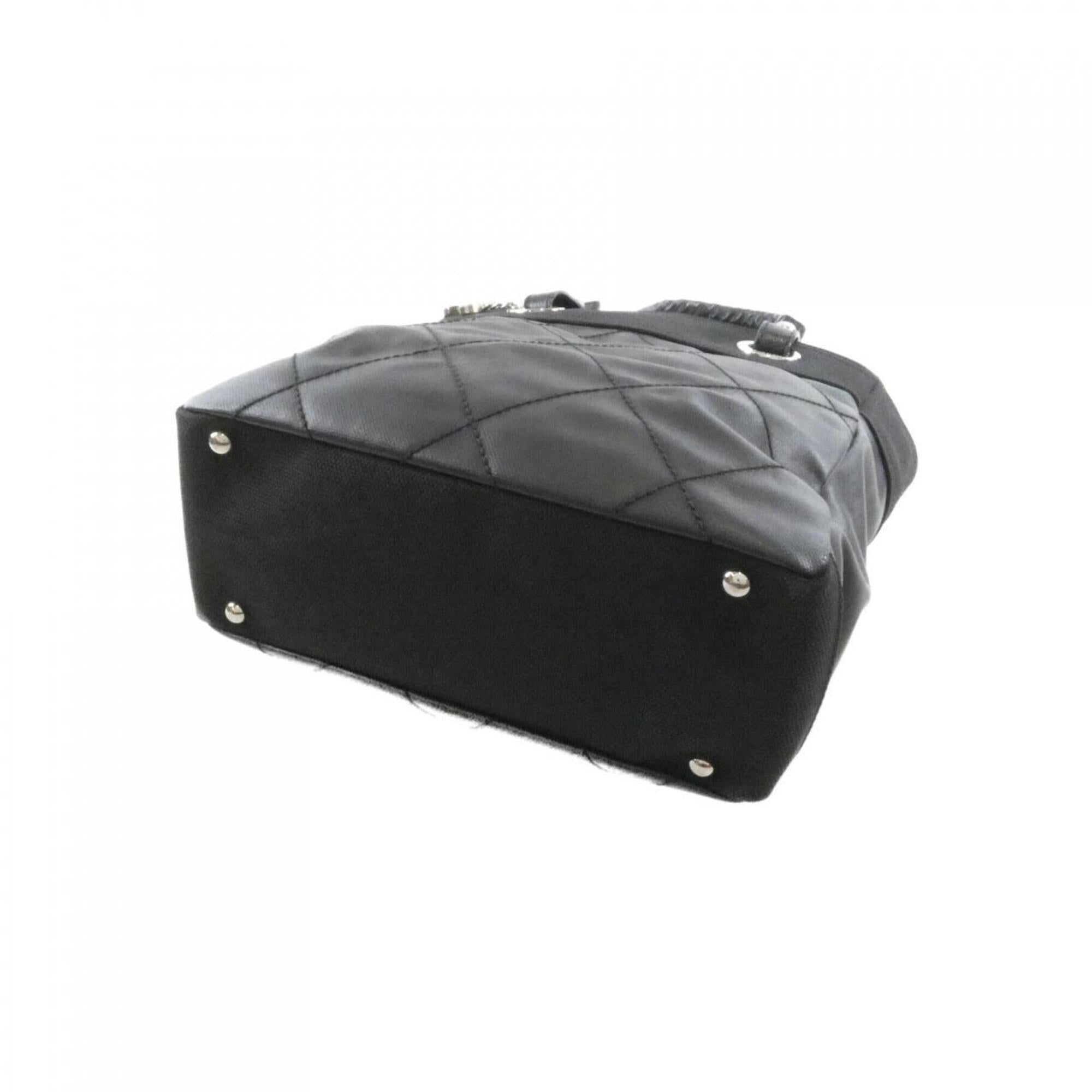 Chanel Black Canvas Handbag (Pre-Owned)
