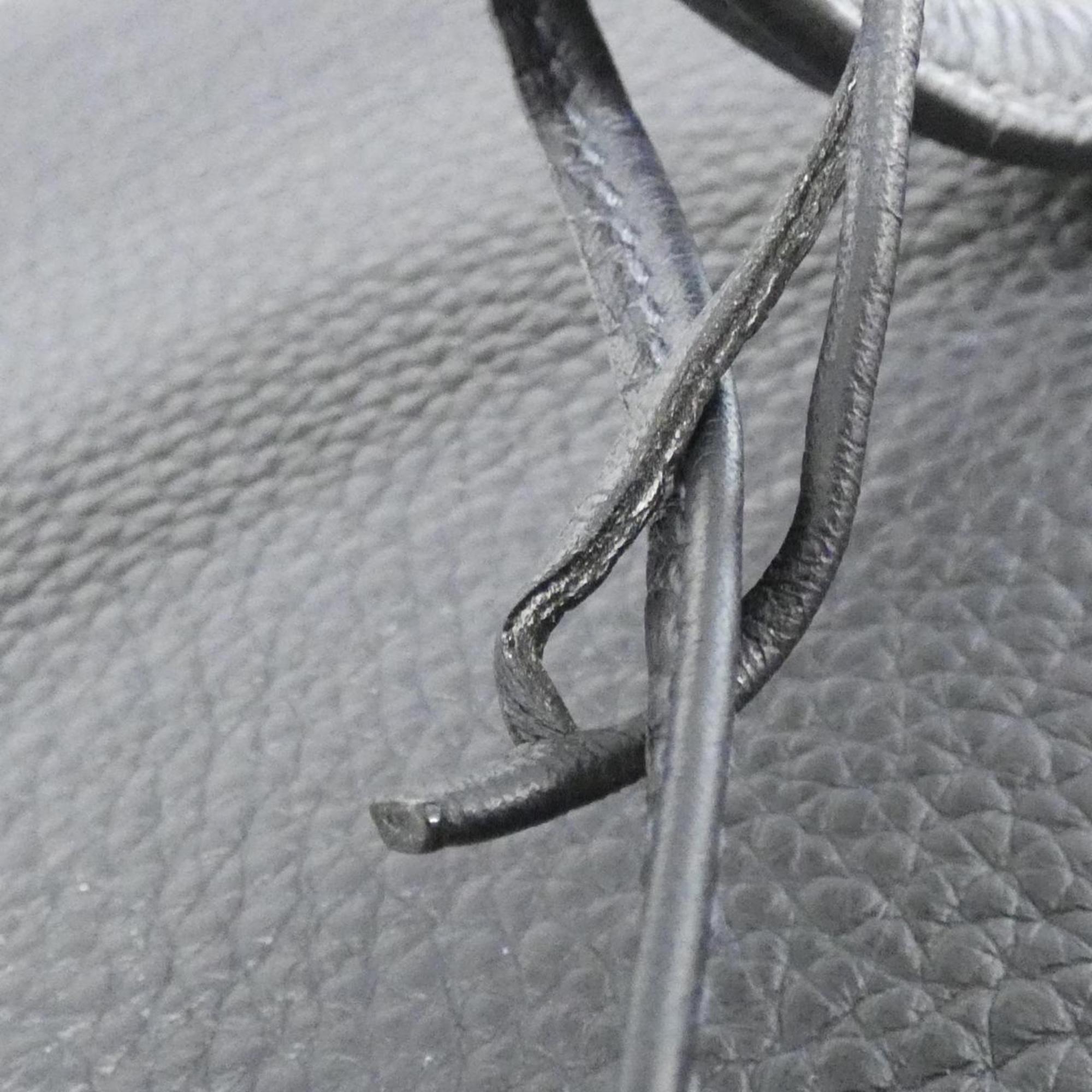 Hermes Blue Indigo Leather Handbag (Pre-Owned)