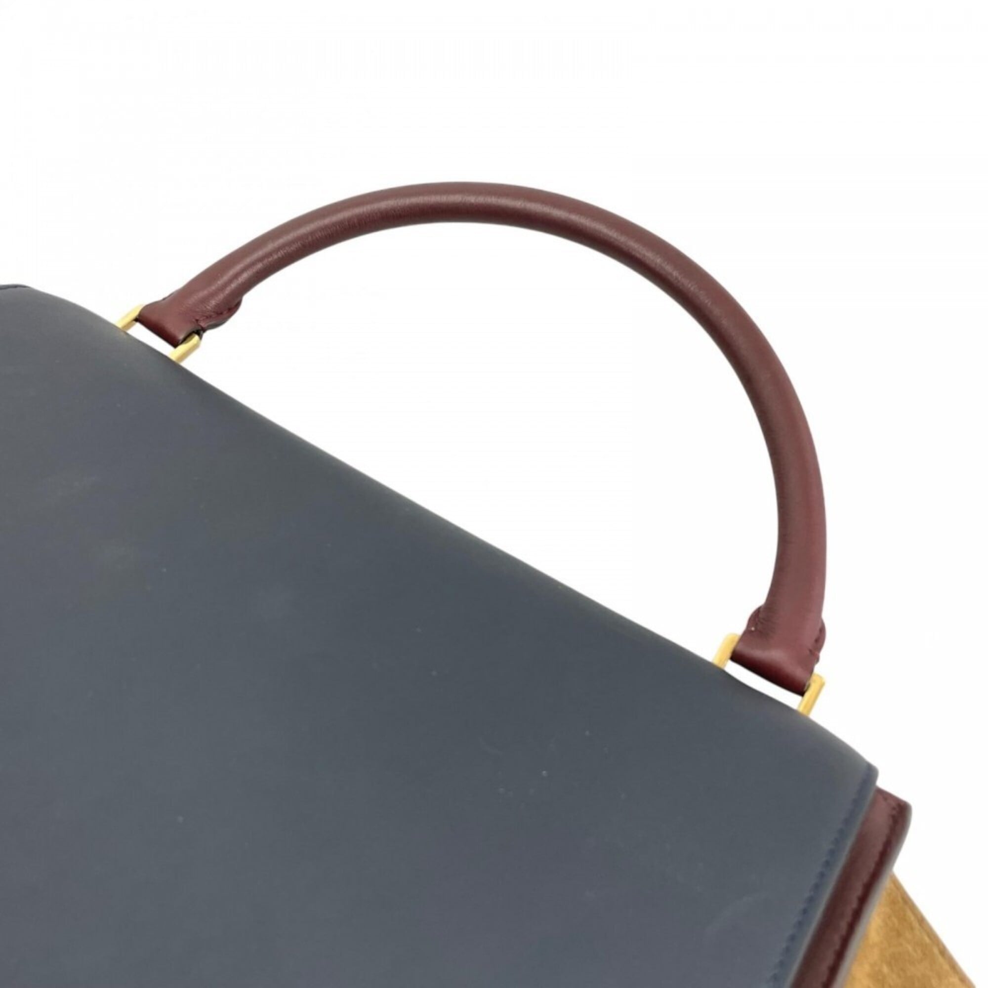 Celine Wine Leather Handbag (Pre-Owned)