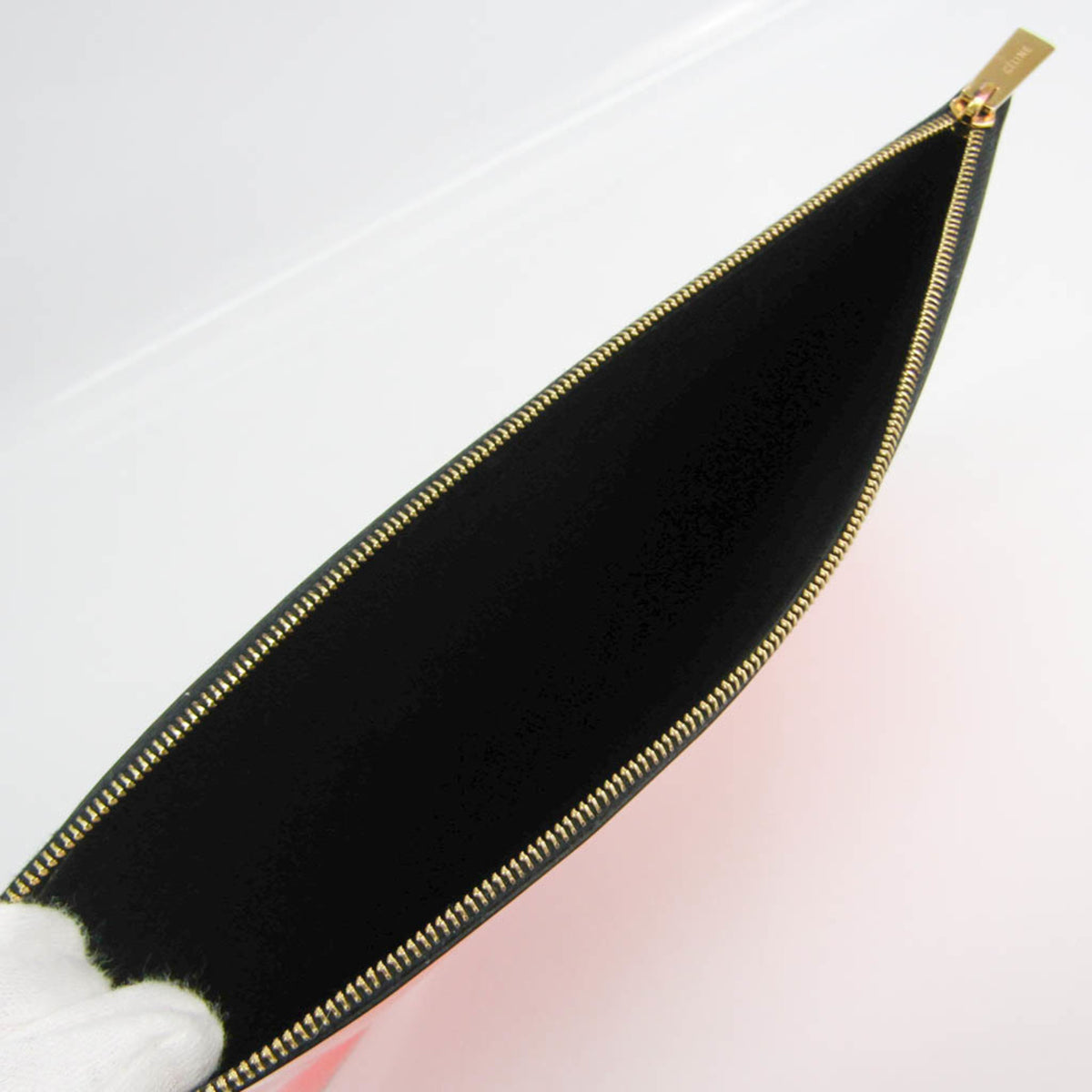 Celine Salmon Pink Leather Clutch Bag (Pre-Owned)
