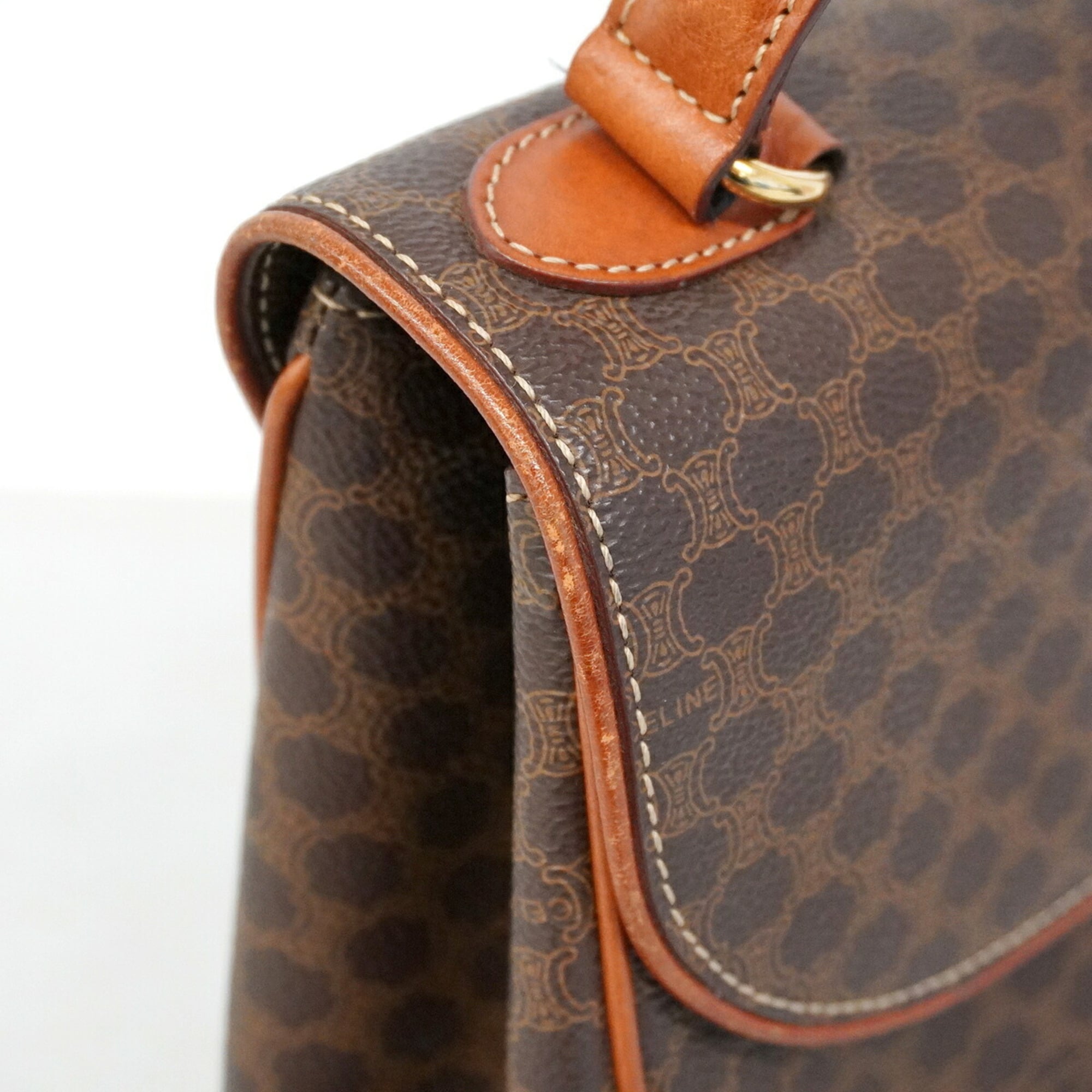 Celine Brown Pvc Handbag (Pre-Owned)