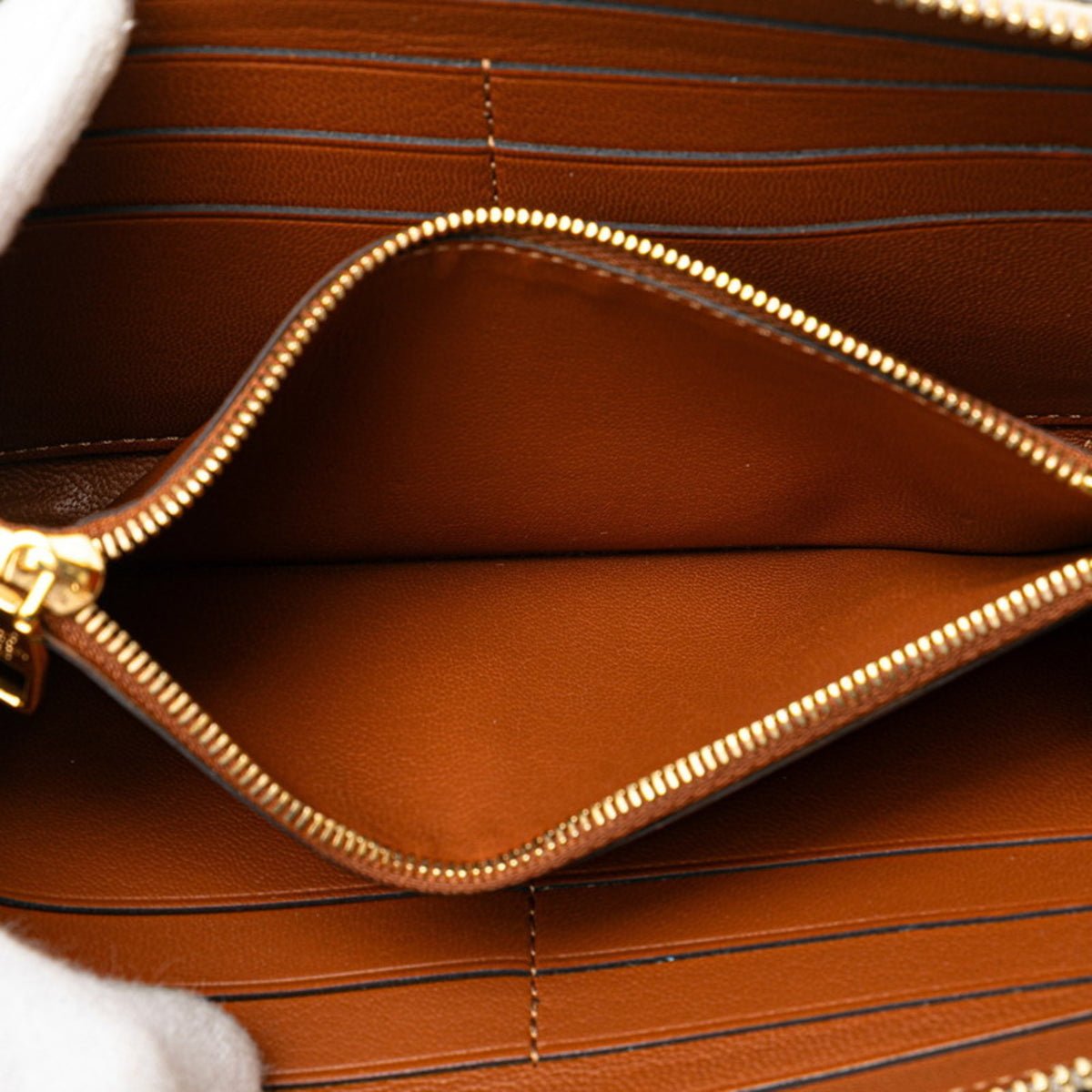 Louis Vuitton Brown Leather Long Wallet (Bi-Fold) (Pre-Owned)