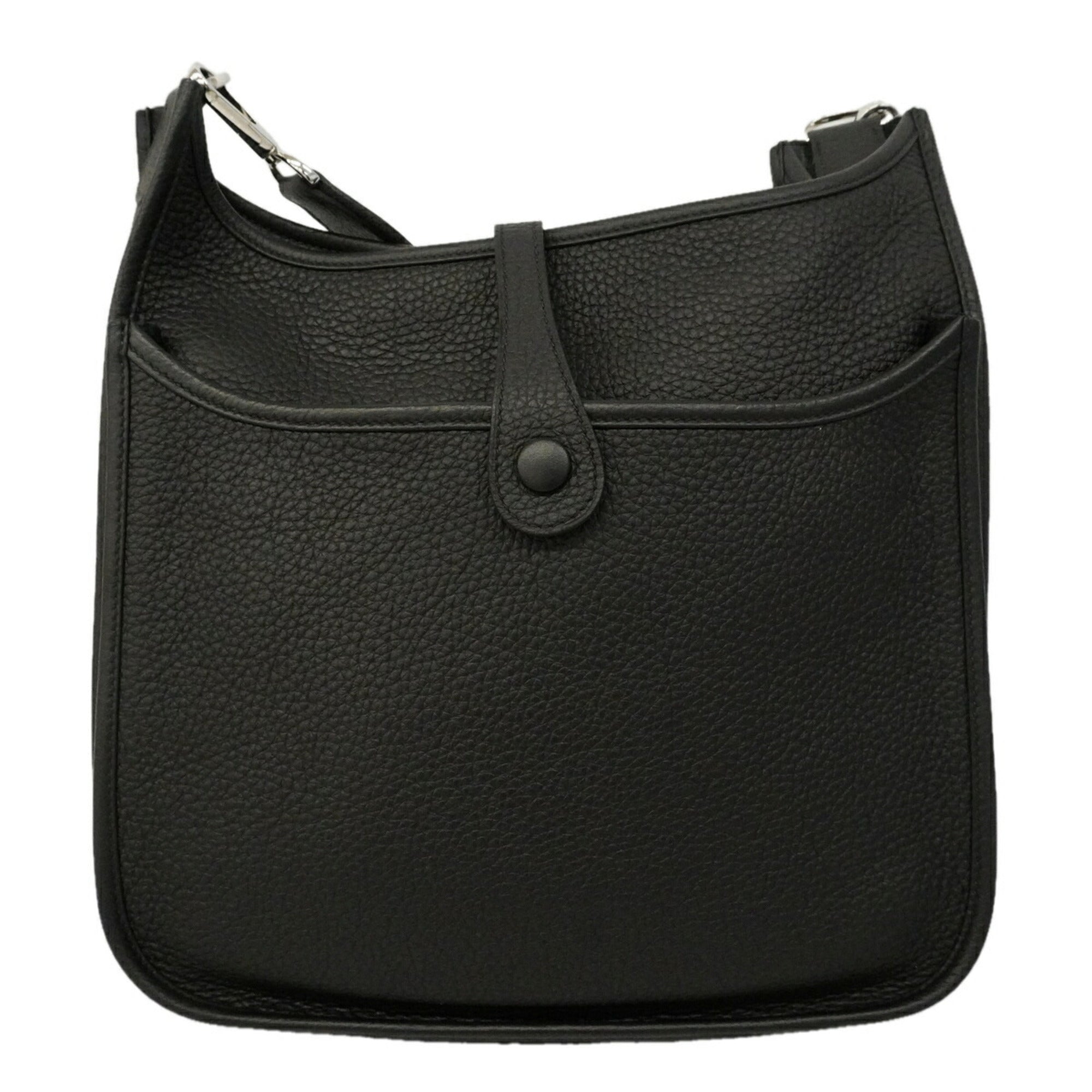 Hermes Black Taurillon Clemence Leather Shoulder Bag (Pre-Owned)