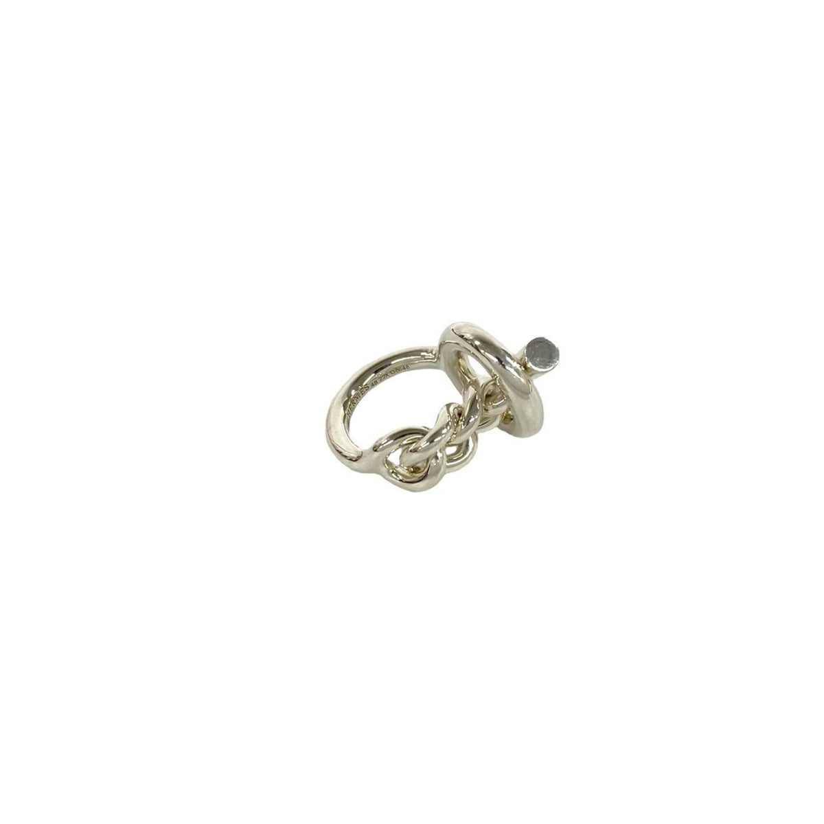 Hermes Silver Silver 925 Band Ring (Pre-Owned)