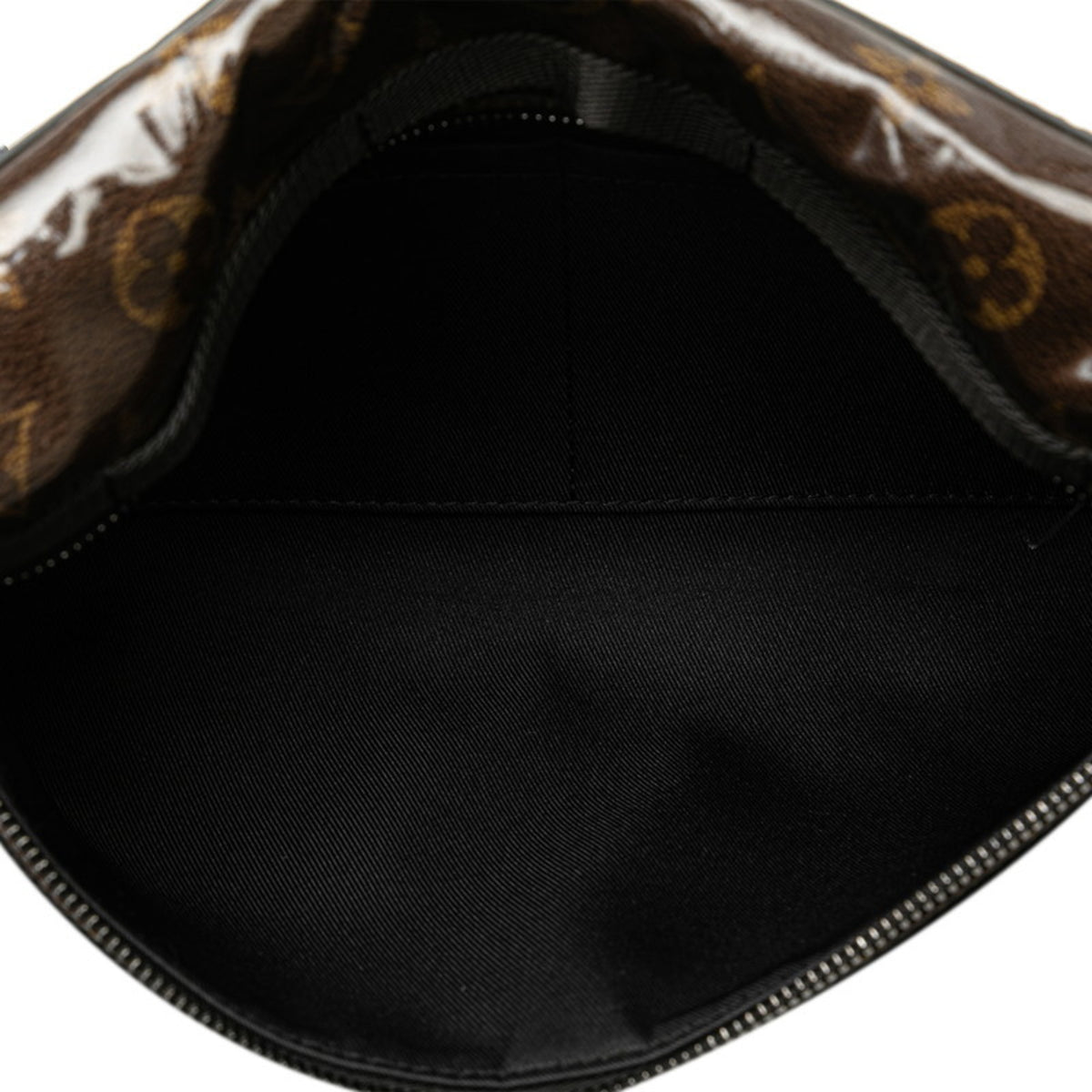 Louis Vuitton Black Brown Vinyl Leather Shoulder Bag (Pre-Owned)