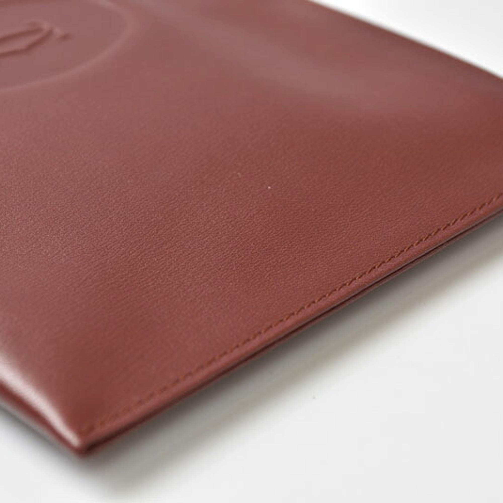 Cartier Bordeaux Leather Pouch (Pre-Owned)
