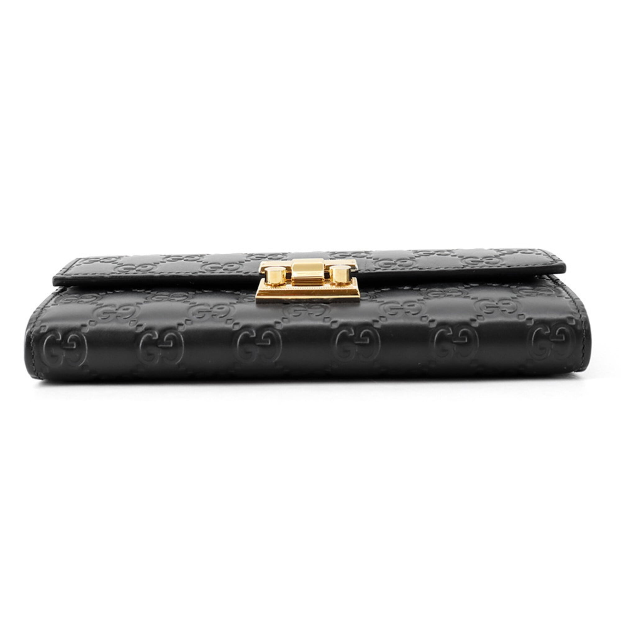 Gucci Black Gg Leather Chain/Shoulder Wallet (Pre-Owned)