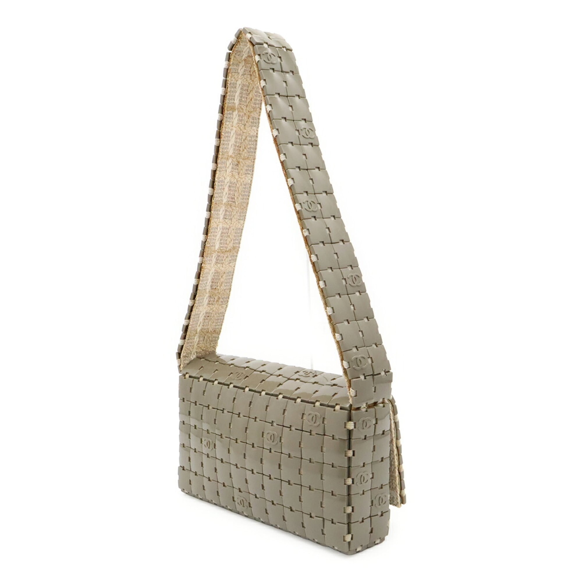 Chanel Grayish Plastic Shoulder Bag (Pre-Owned)