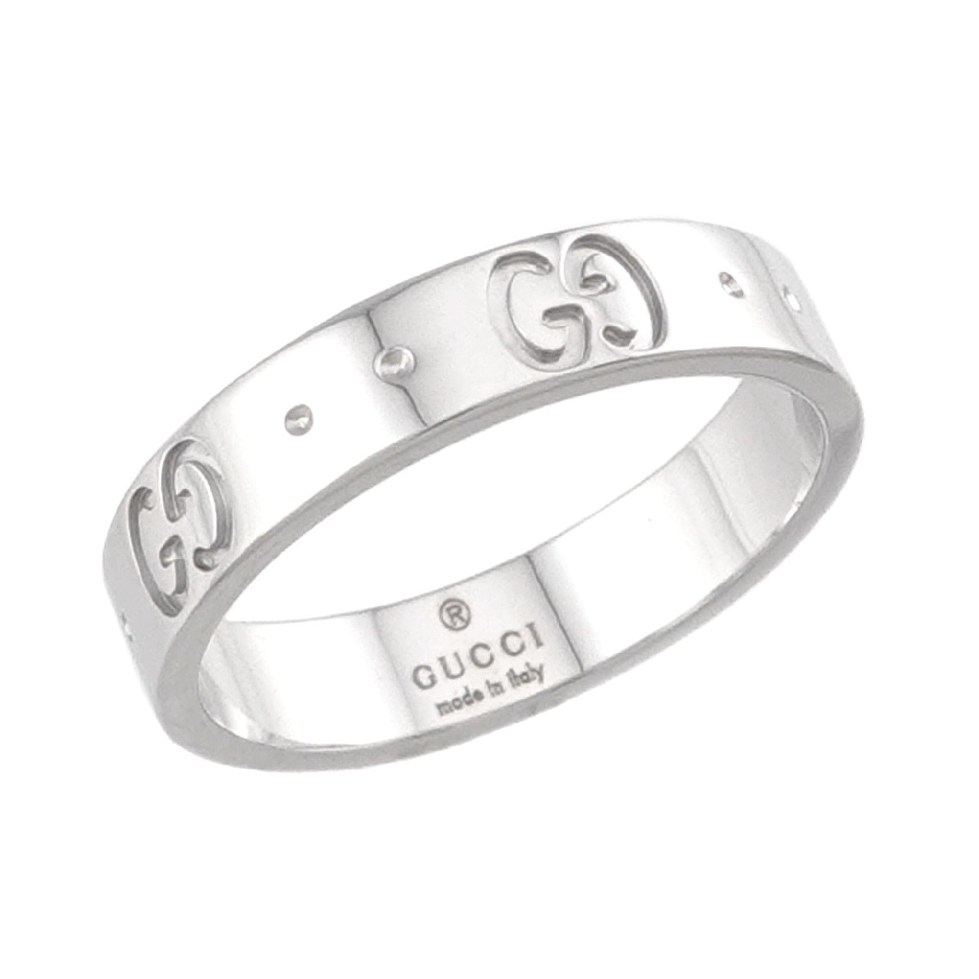 Gucci White Gold (18K) Band Ring (Pre-Owned)