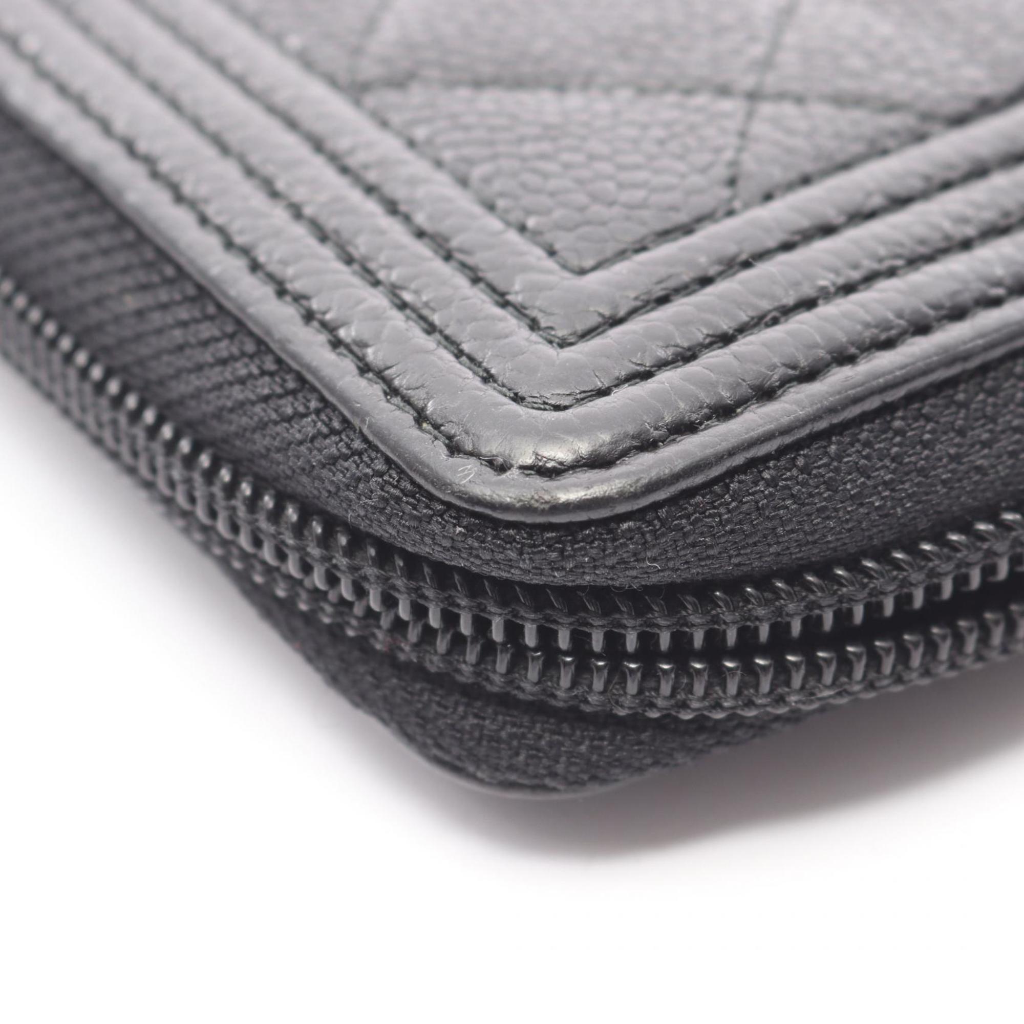 Chanel Black Leather Wallet (Bi-Fold) (Pre-Owned)