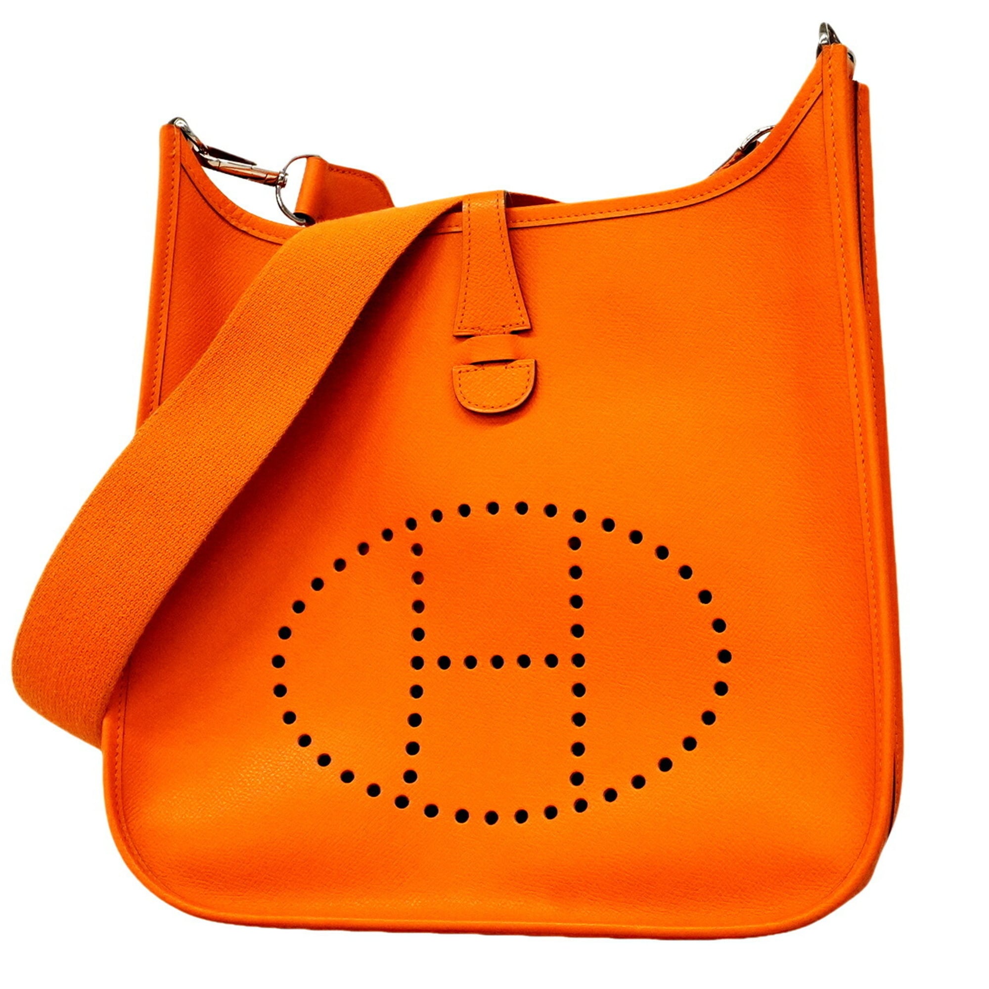 Hermes Orange Leather Shoulder Bag (Pre-Owned)