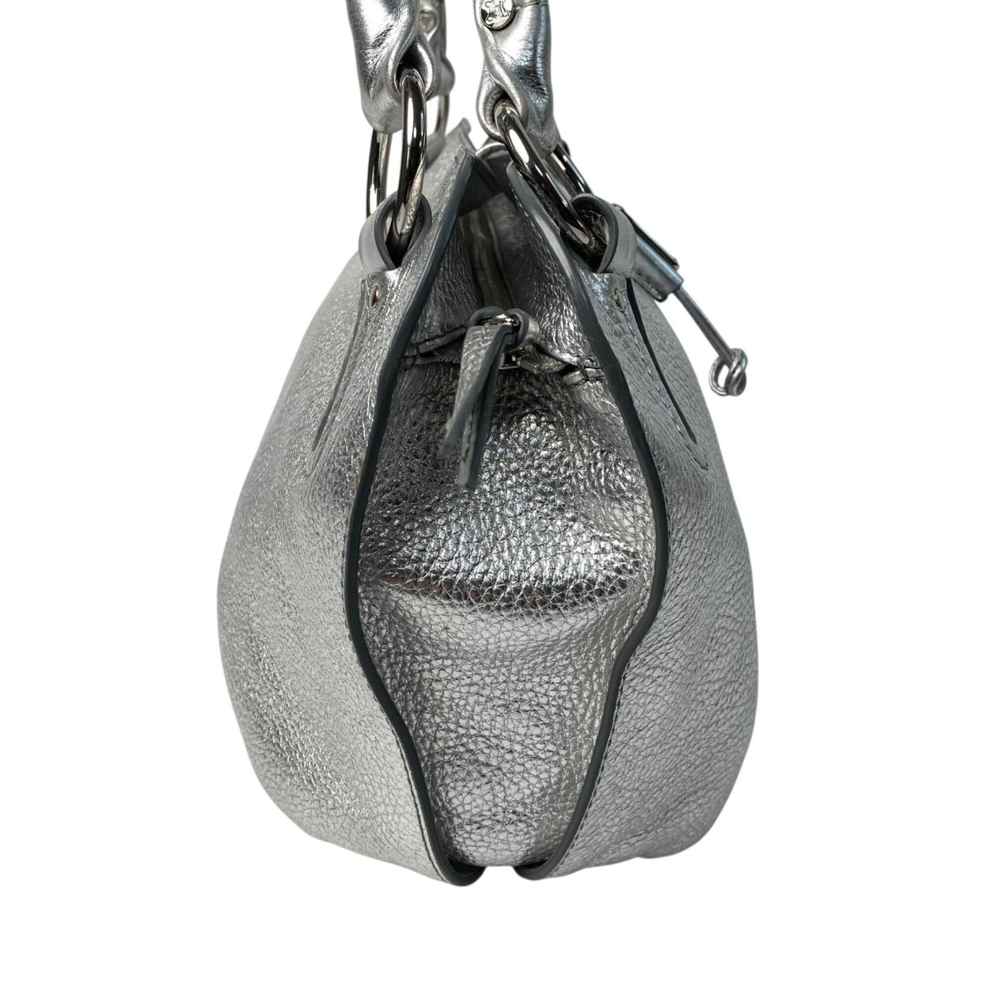 Celine Silver Leather Tote Bag (Pre-Owned)