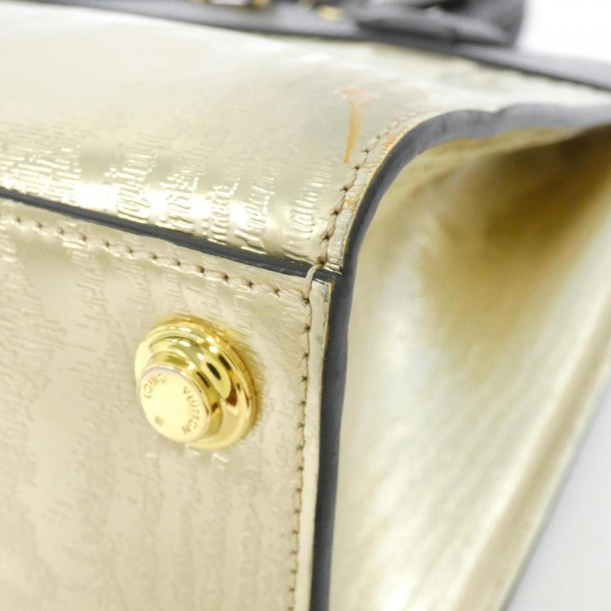 Louis Vuitton Black Gold Leather Handbag (Pre-Owned)