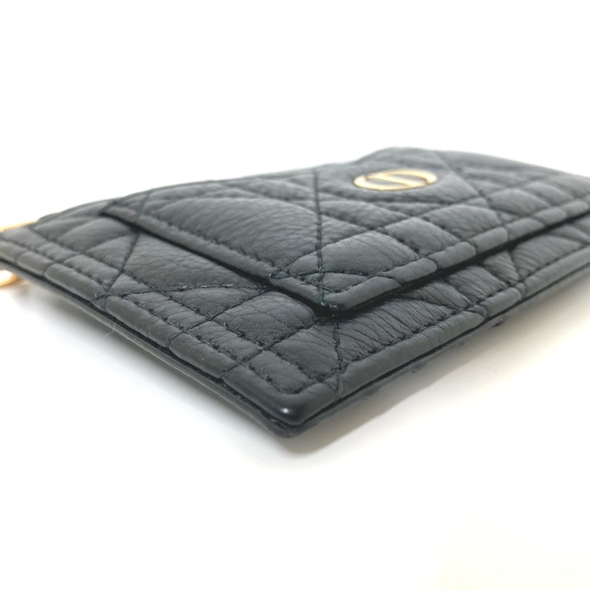 Christian Dior Black Leather Coin Purse/Coin Case (Pre-Owned)