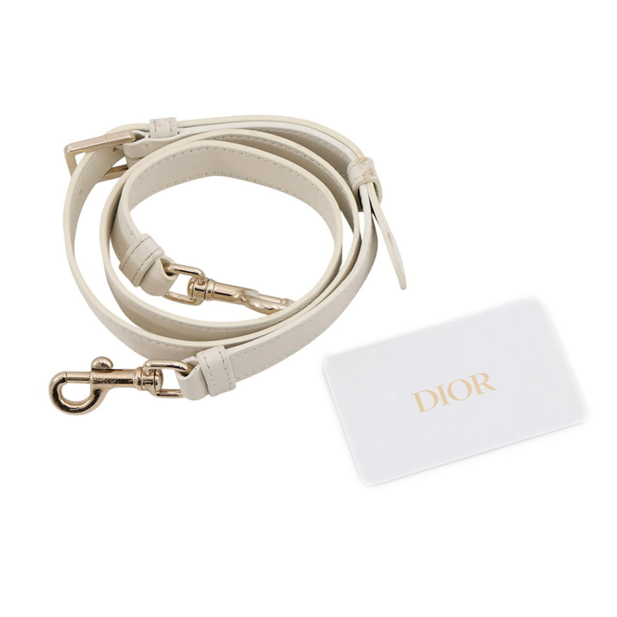 Christian Dior White Leather Handbag Tote Bag (Pre-Owned)