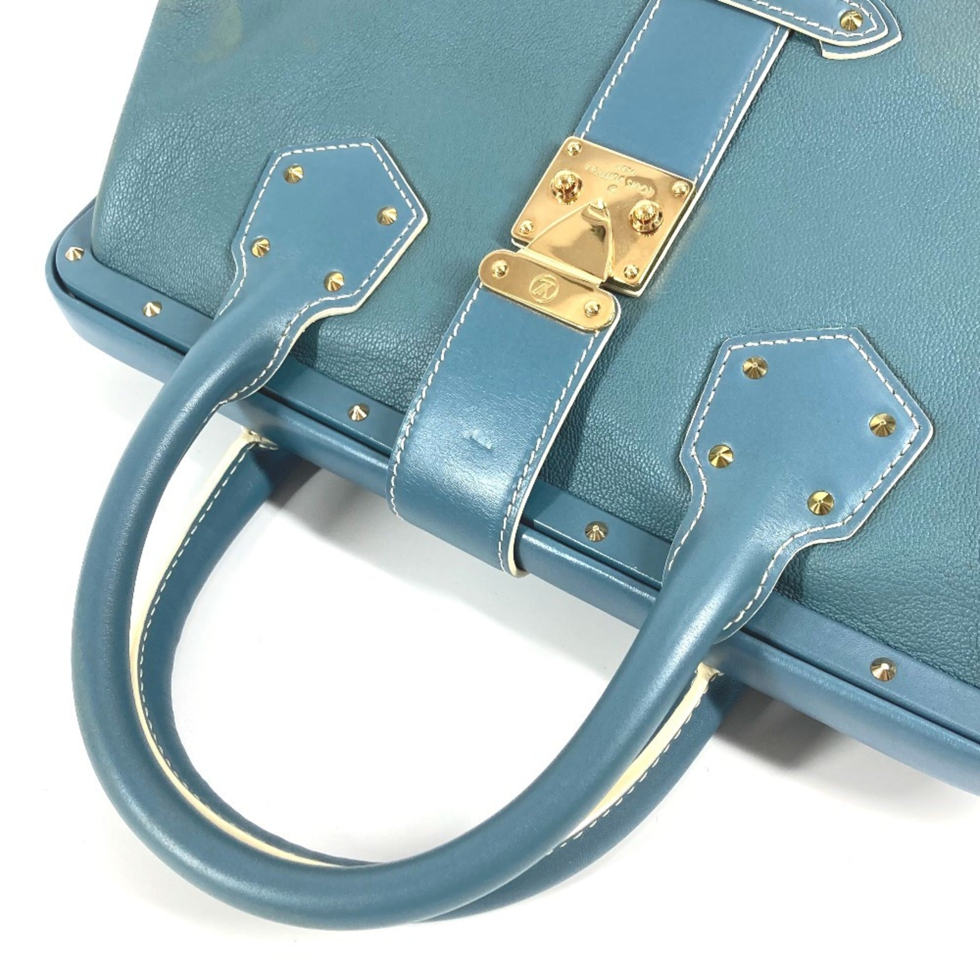 Louis Vuitton Blue Suhali Leather Leather Handbag Tote Bag (Pre-Owned)