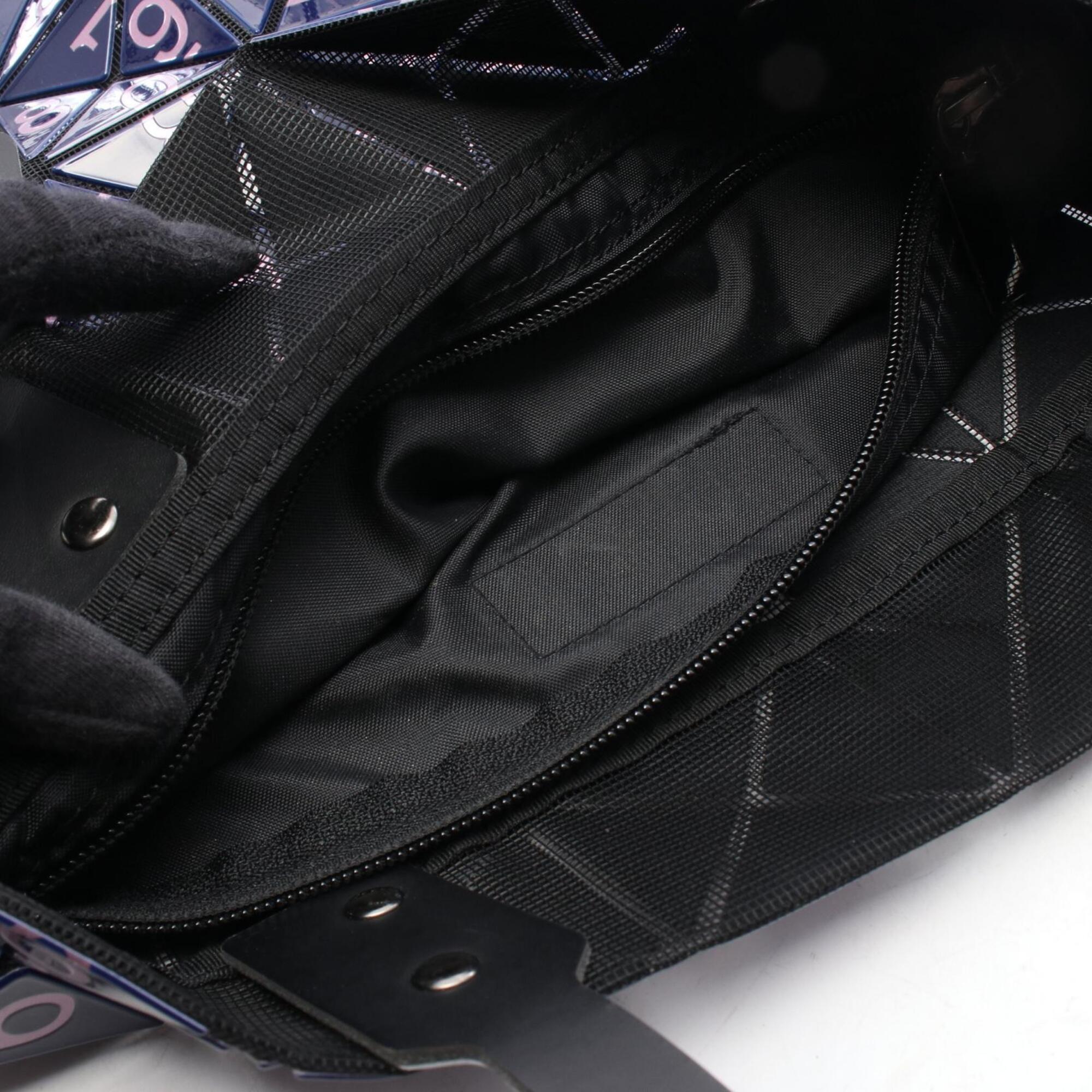 Bao Bao Issey Miyake Navy Pink Coated Canvas Handbag Tote Bag (Pre-Owned)