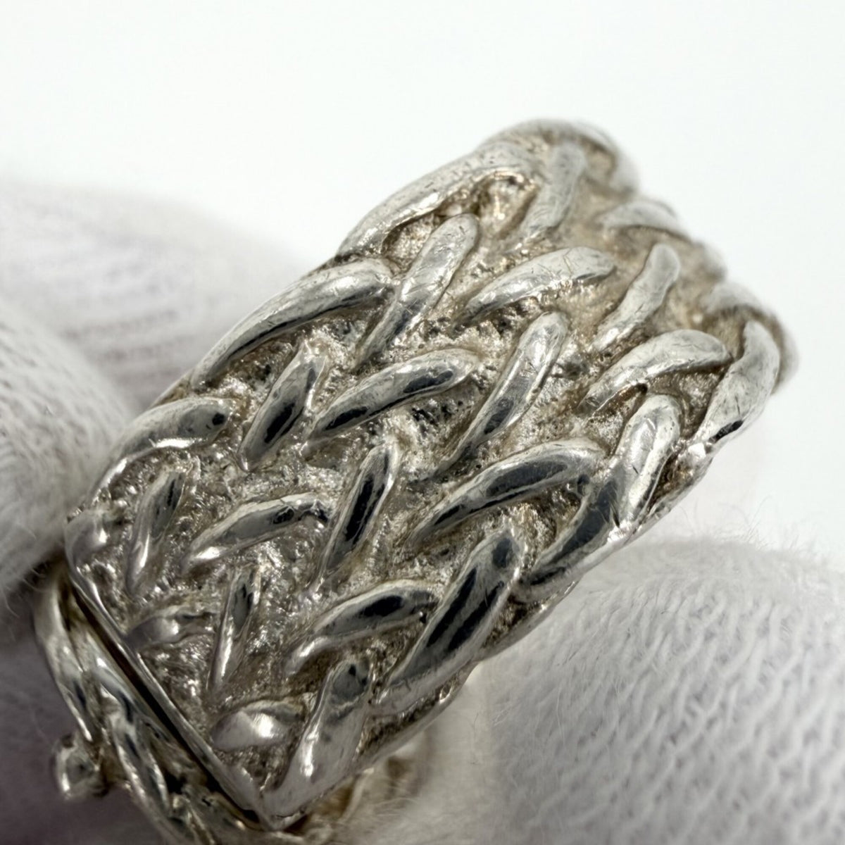 Hermes Silver 925 Band Ring (Pre-Owned)