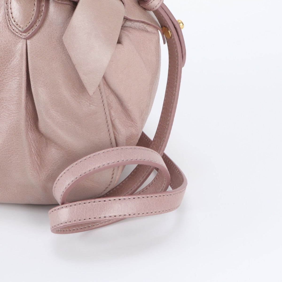 Miu Miu Pink Leather Handbag Shoulder Bag Tote Bag (Pre-Owned)