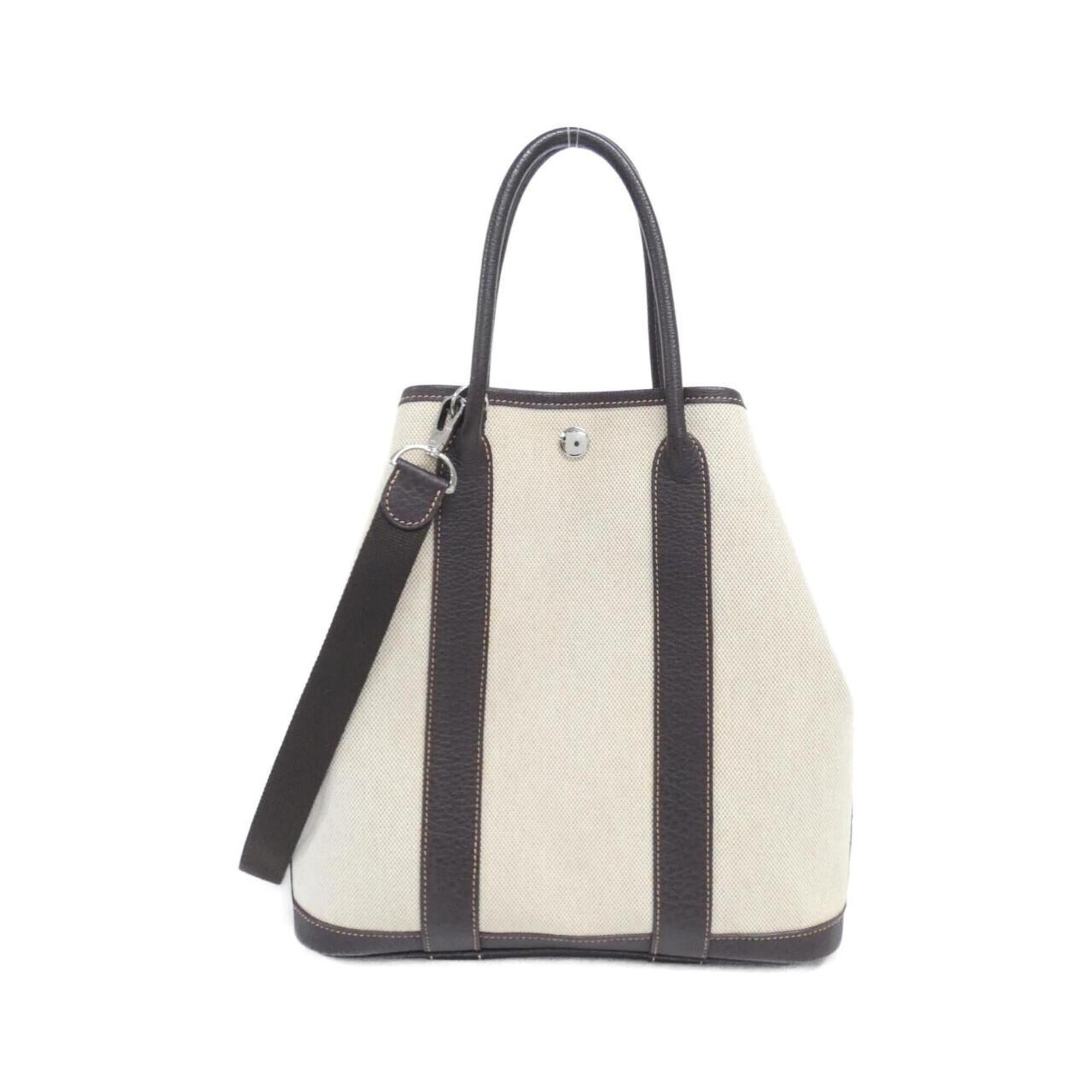 Hermes Brown Toile H Handbag (Pre-Owned)