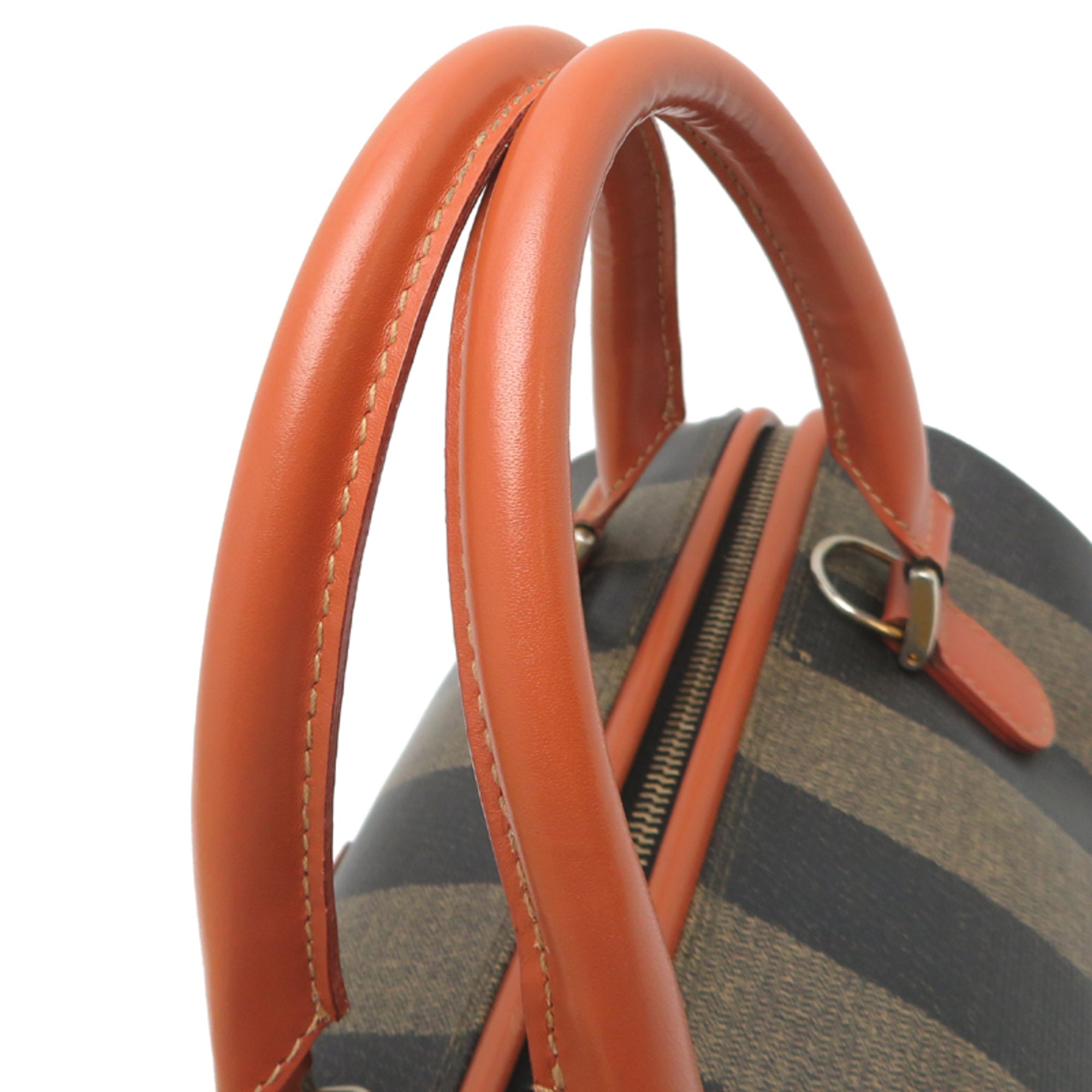 Fendi Brown Pvc Leather Boston Bag (Pre-Owned)