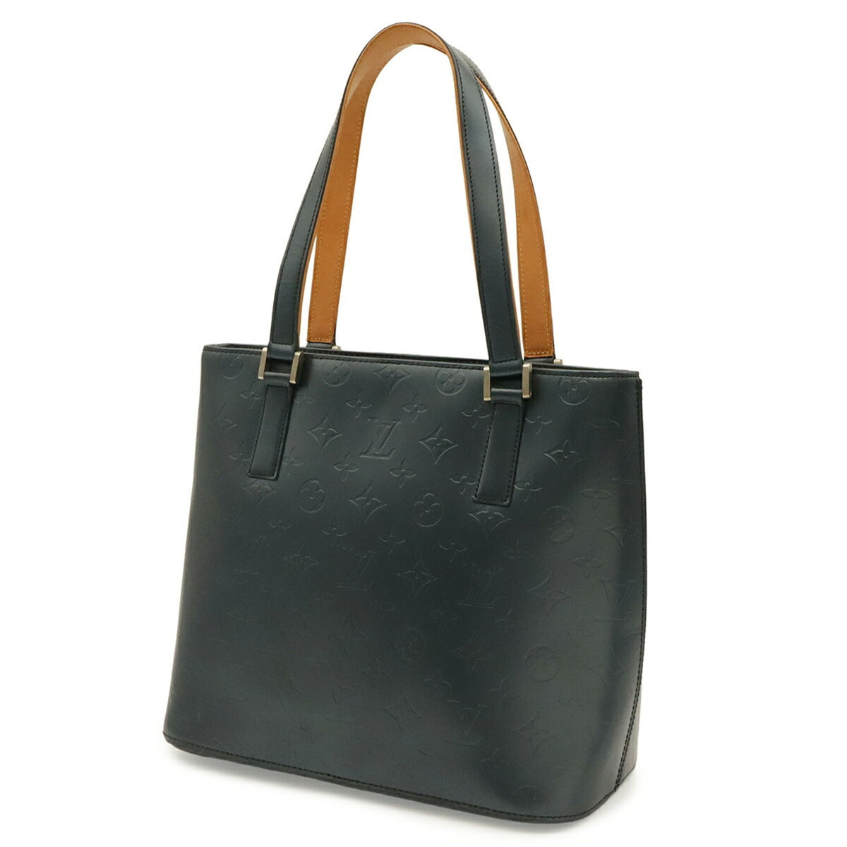 Louis Vuitton Blue Monogram Mat Shoulder Bag Tote Bag (Pre-Owned)
