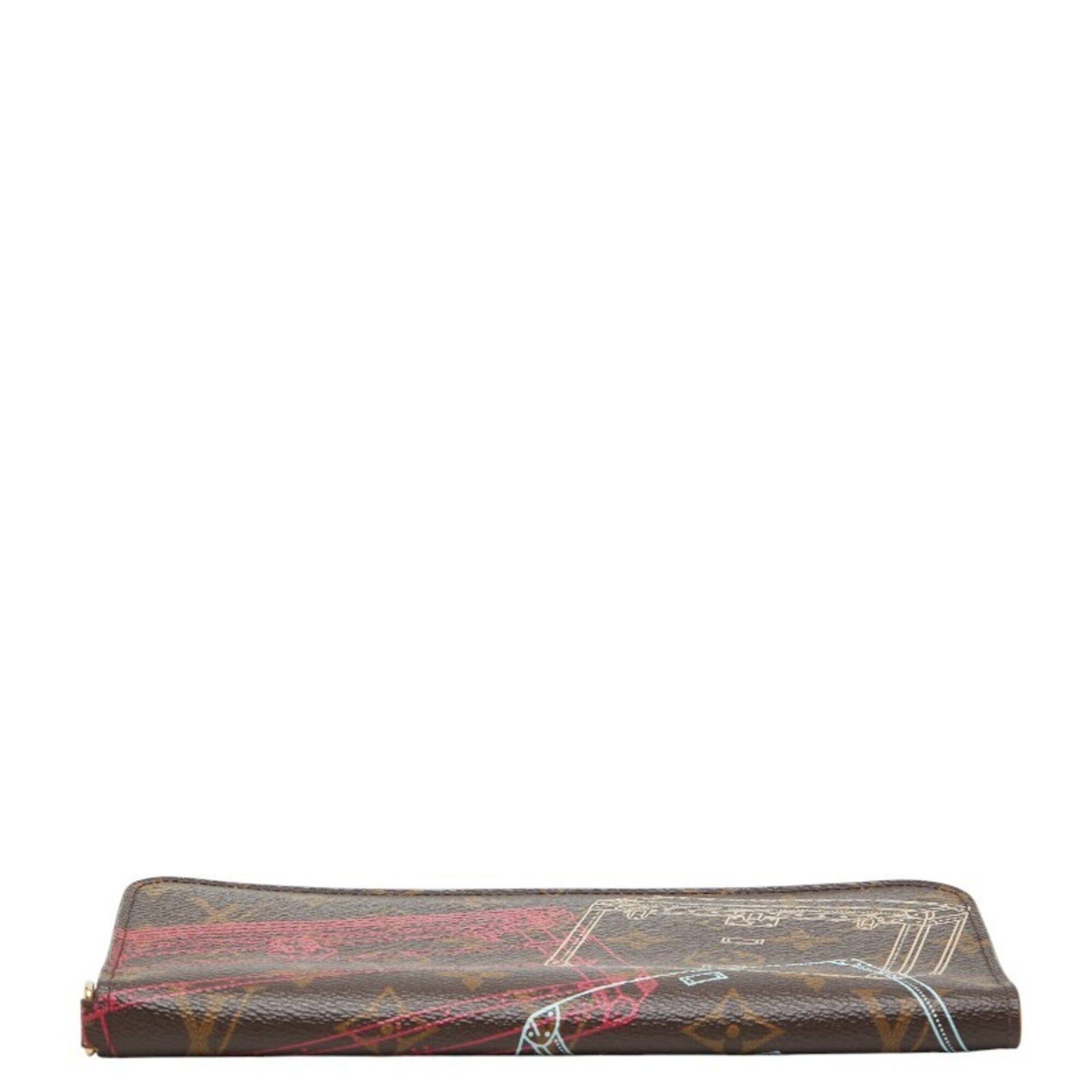Louis Vuitton Brown Multi-Color Pvc Leather Long Wallet (Bi-Fold) (Pre-Owned)