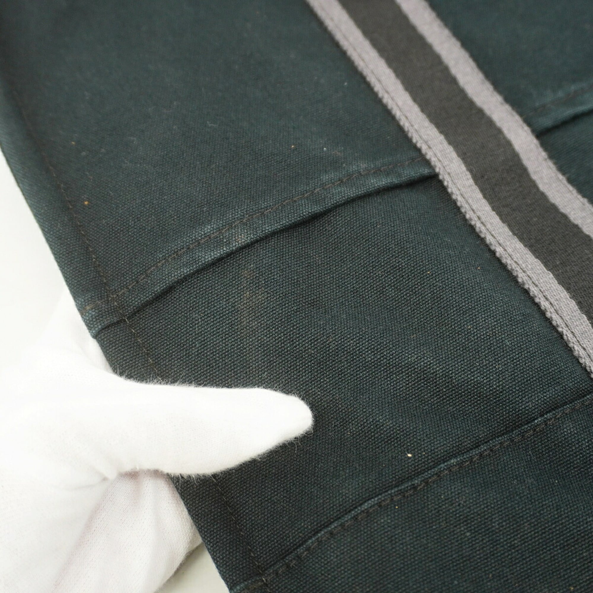 Hermes Black Canvas Tote Bag (Pre-Owned)