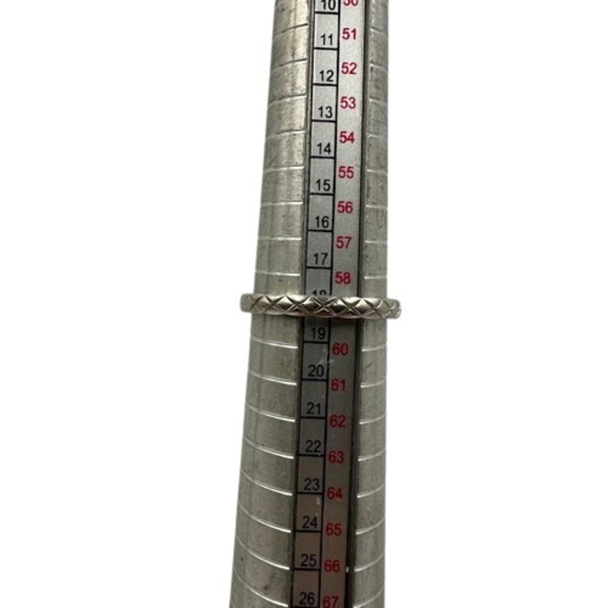 Chanel Platinum Platinum 950 Band Ring (Pre-Owned)