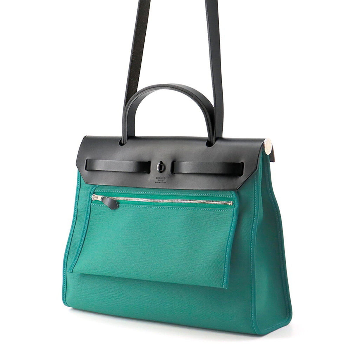 Hermes Black Green Handbag (Pre-Owned)