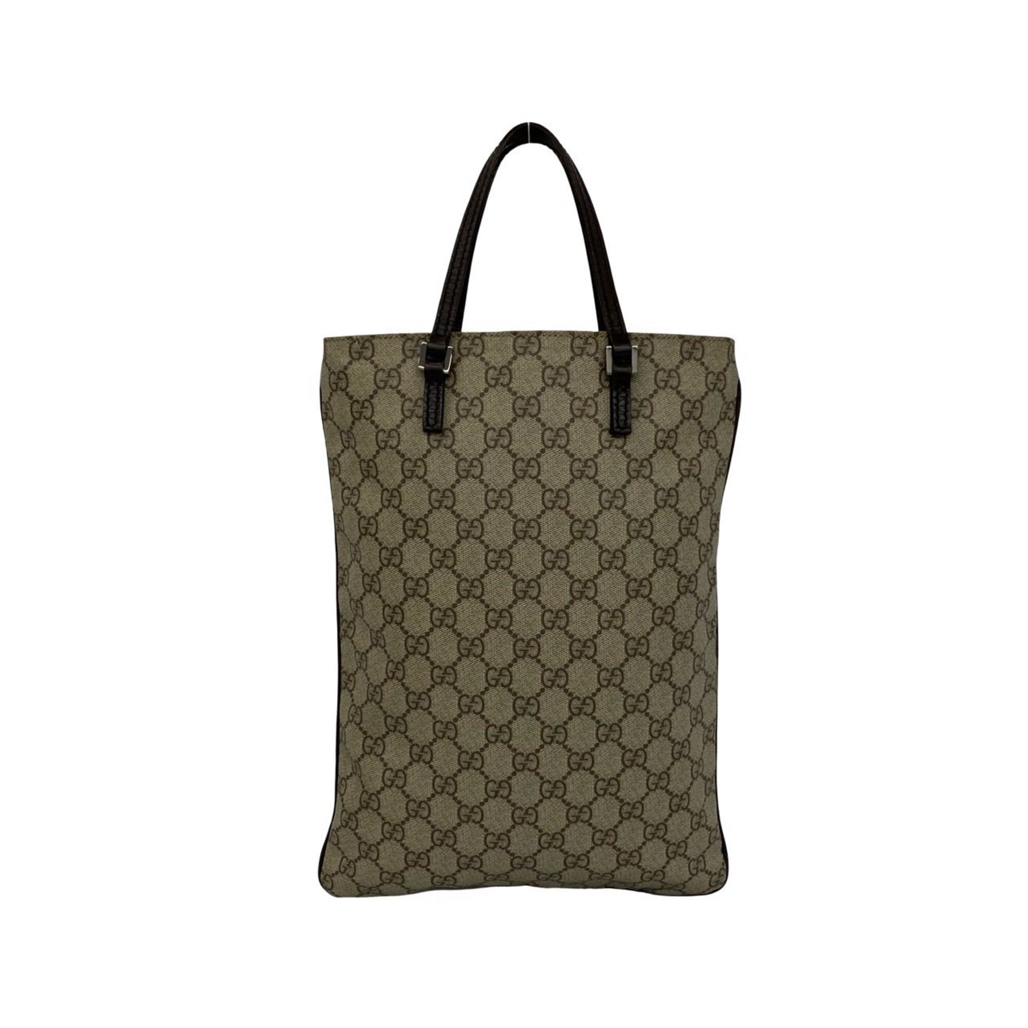 Gucci Brown Leather Elastane Handbag Tote Bag (Pre-Owned)