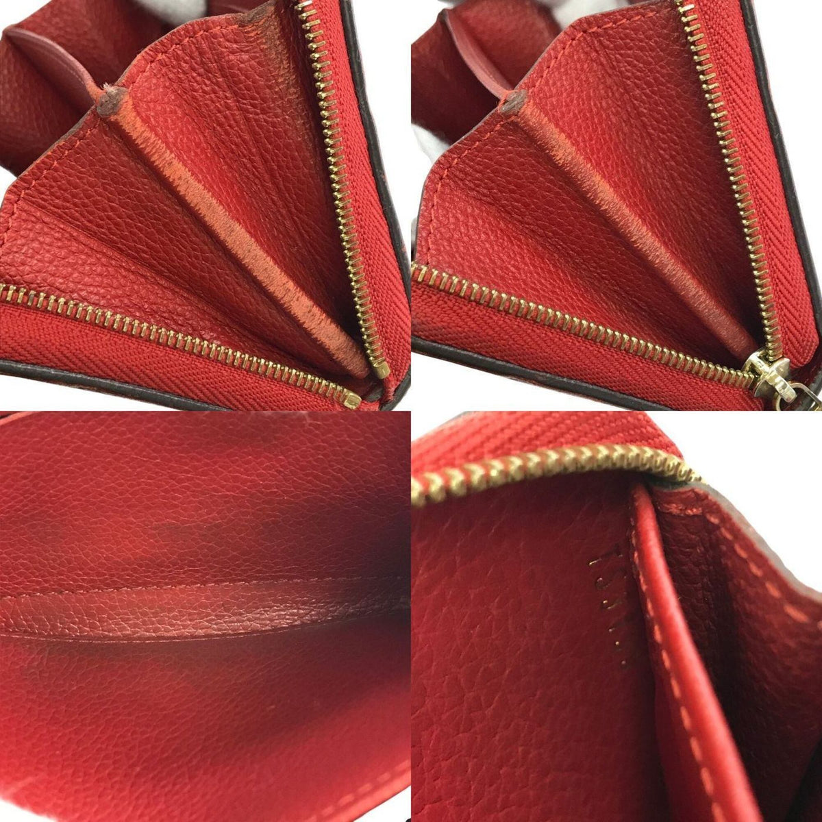 Louis Vuitton Monogram Empreinte Red Color Leather Coin Purse/Coin Case (Pre-Owned)
