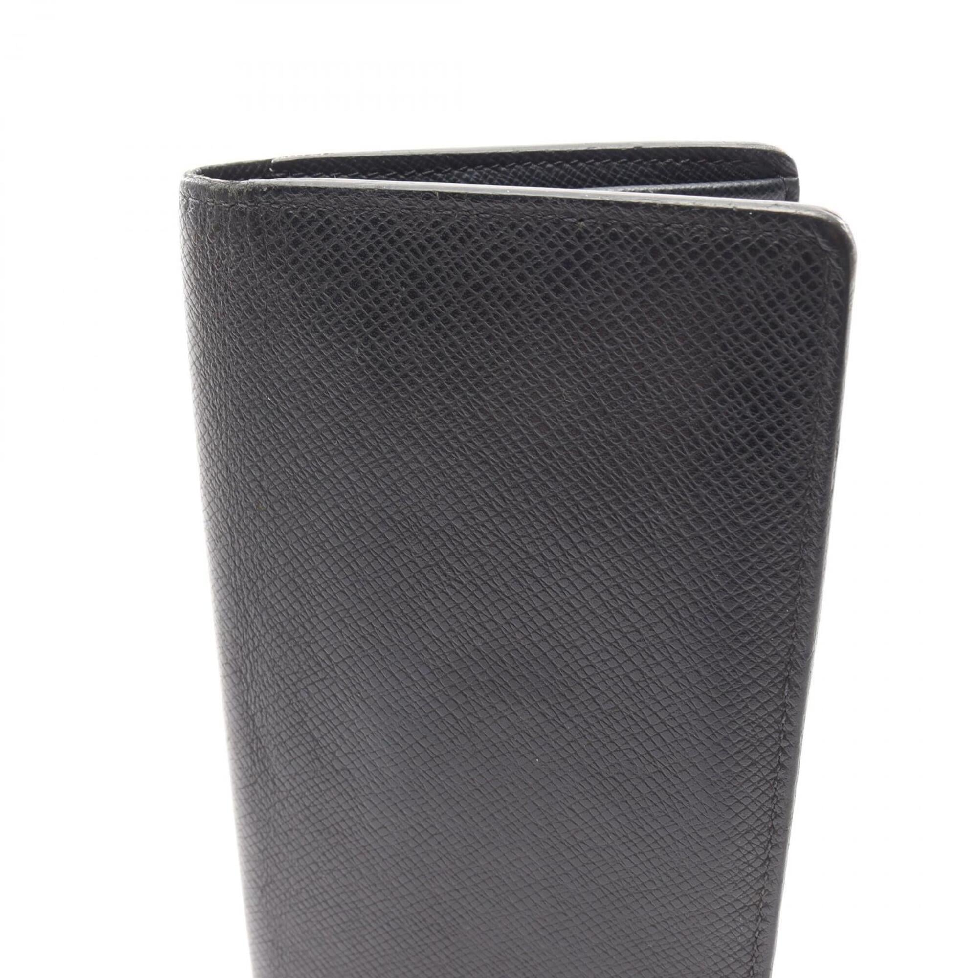 Louis Vuitton Ardoise Black Taiga Leather Long Wallet (Bi-Fold) (Pre-Owned)