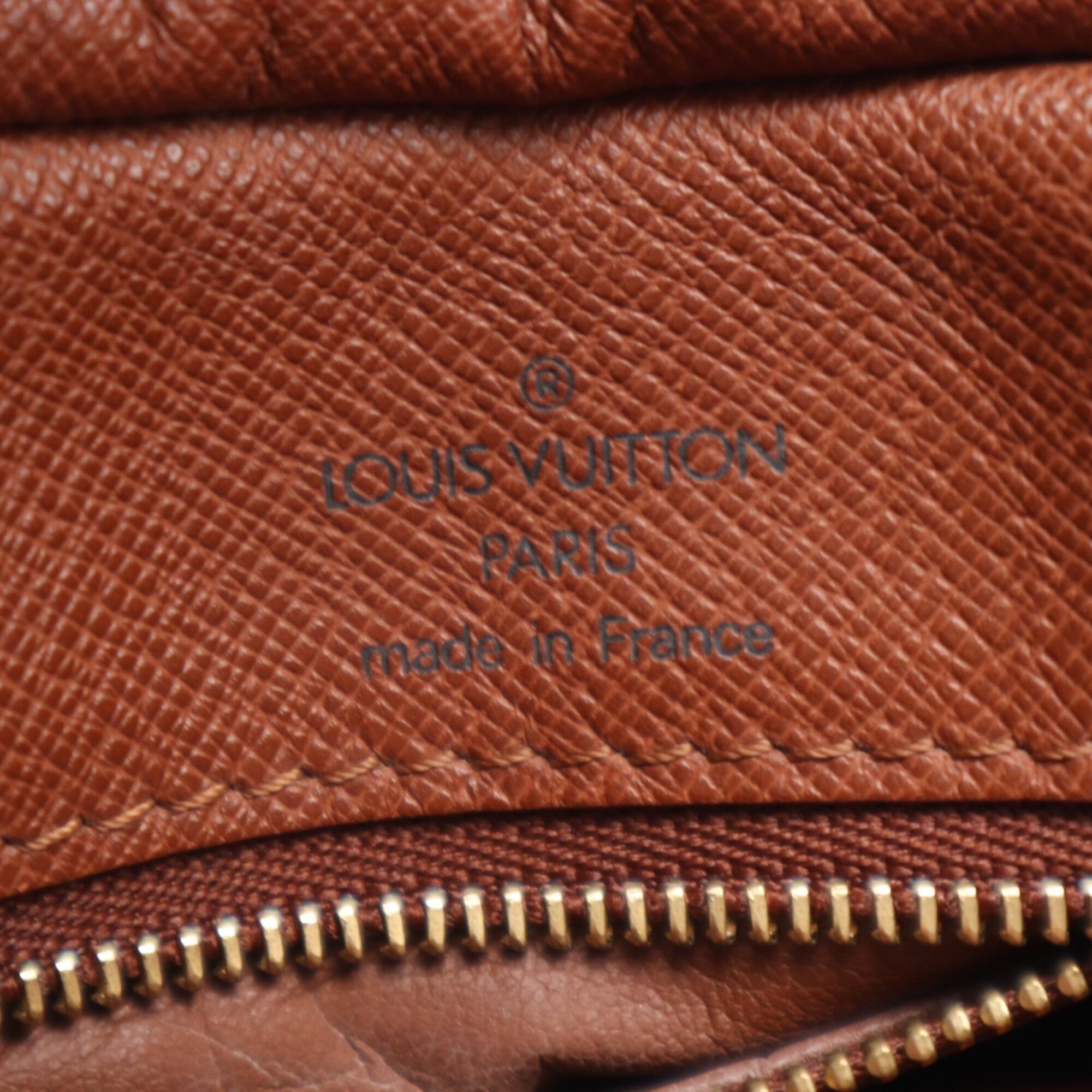 Louis Vuitton Beige Brown Coated Canvas Leather Shoulder Bag (Pre-Owned)