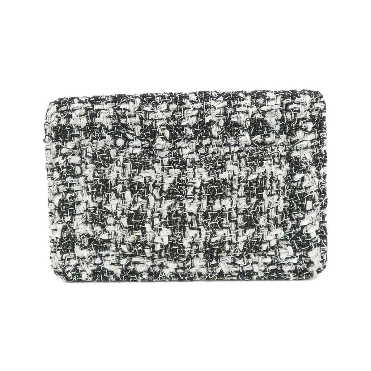 Chanel Navy White Tweed Chain/Shoulder Wallet (Pre-Owned)