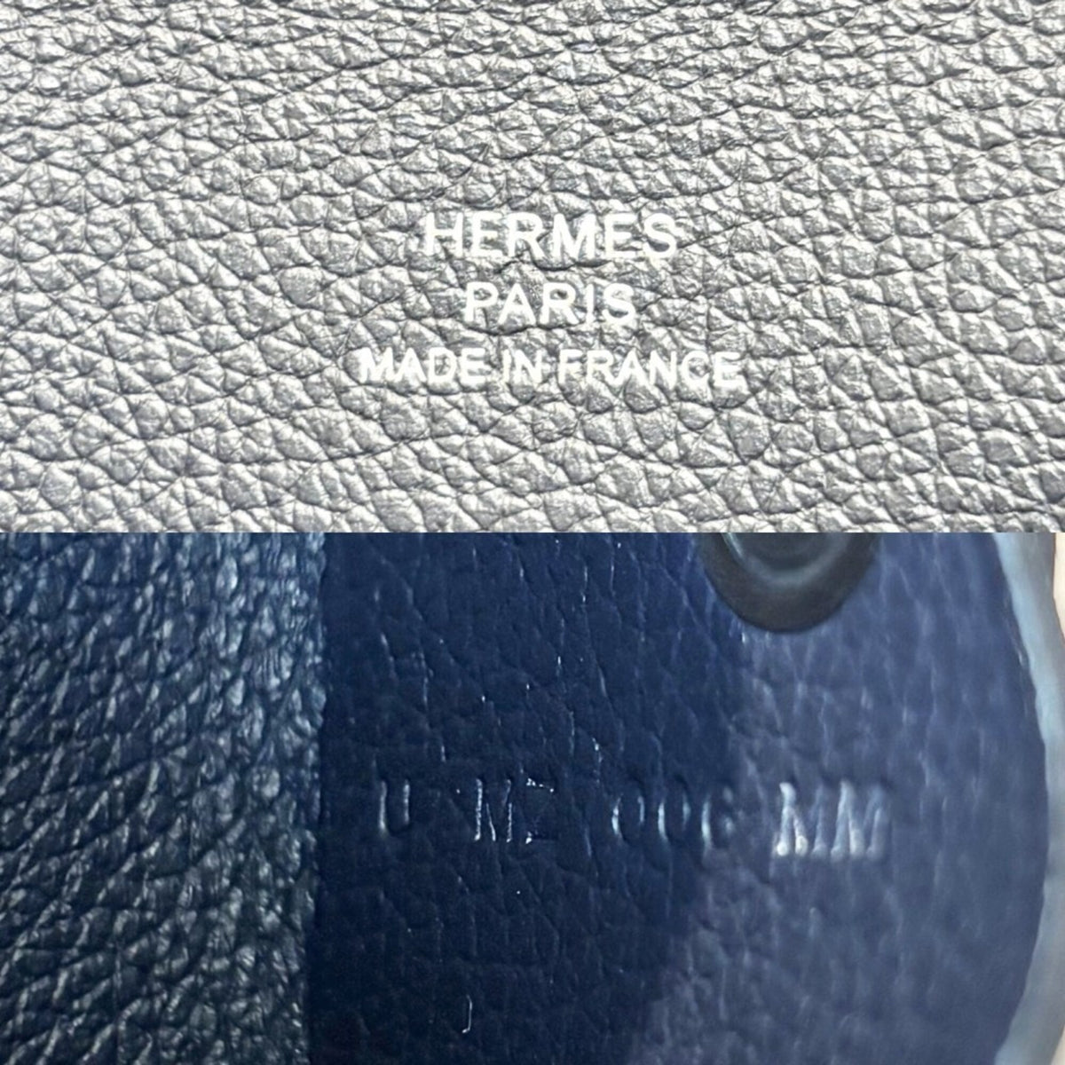 Hermes Navy Epsom Leather Coin Purse/Coin Case (Pre-Owned)