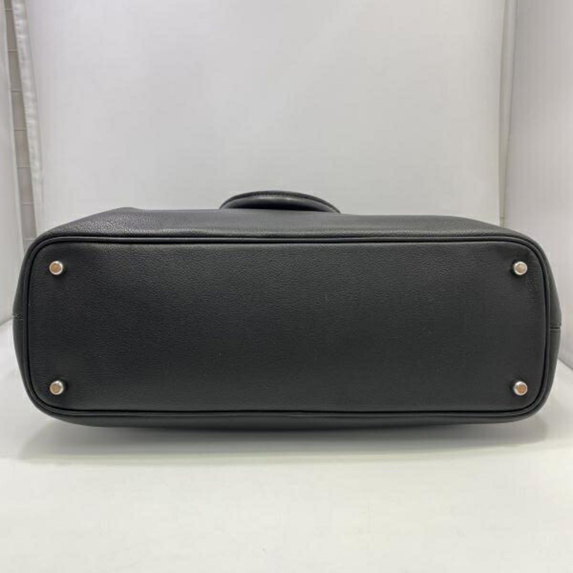 Coach Black Leather Tote Bag (Pre-Owned)
