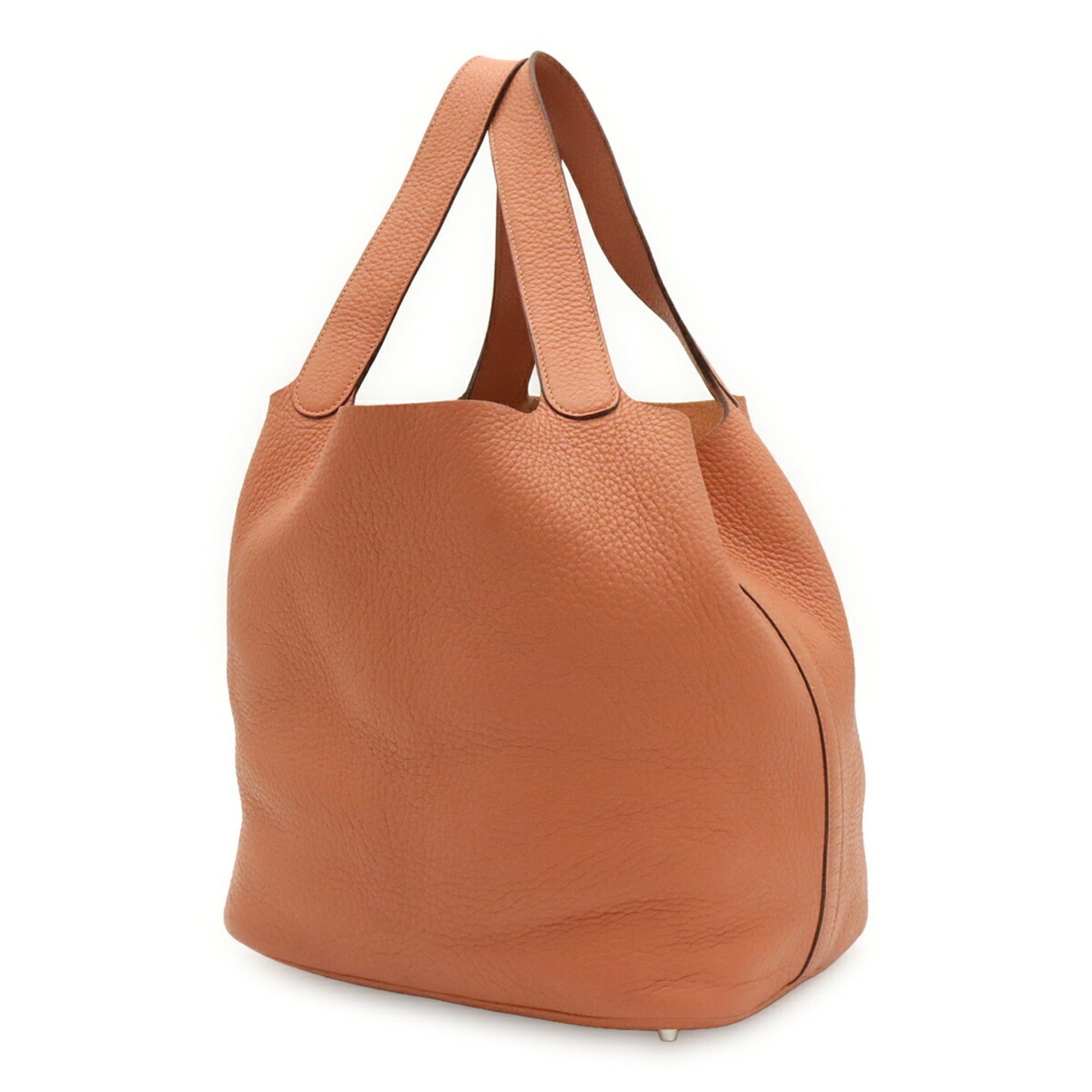 Hermes Salmon Pink Taurillon Clemence Leather Handbag Tote Bag (Pre-Owned)